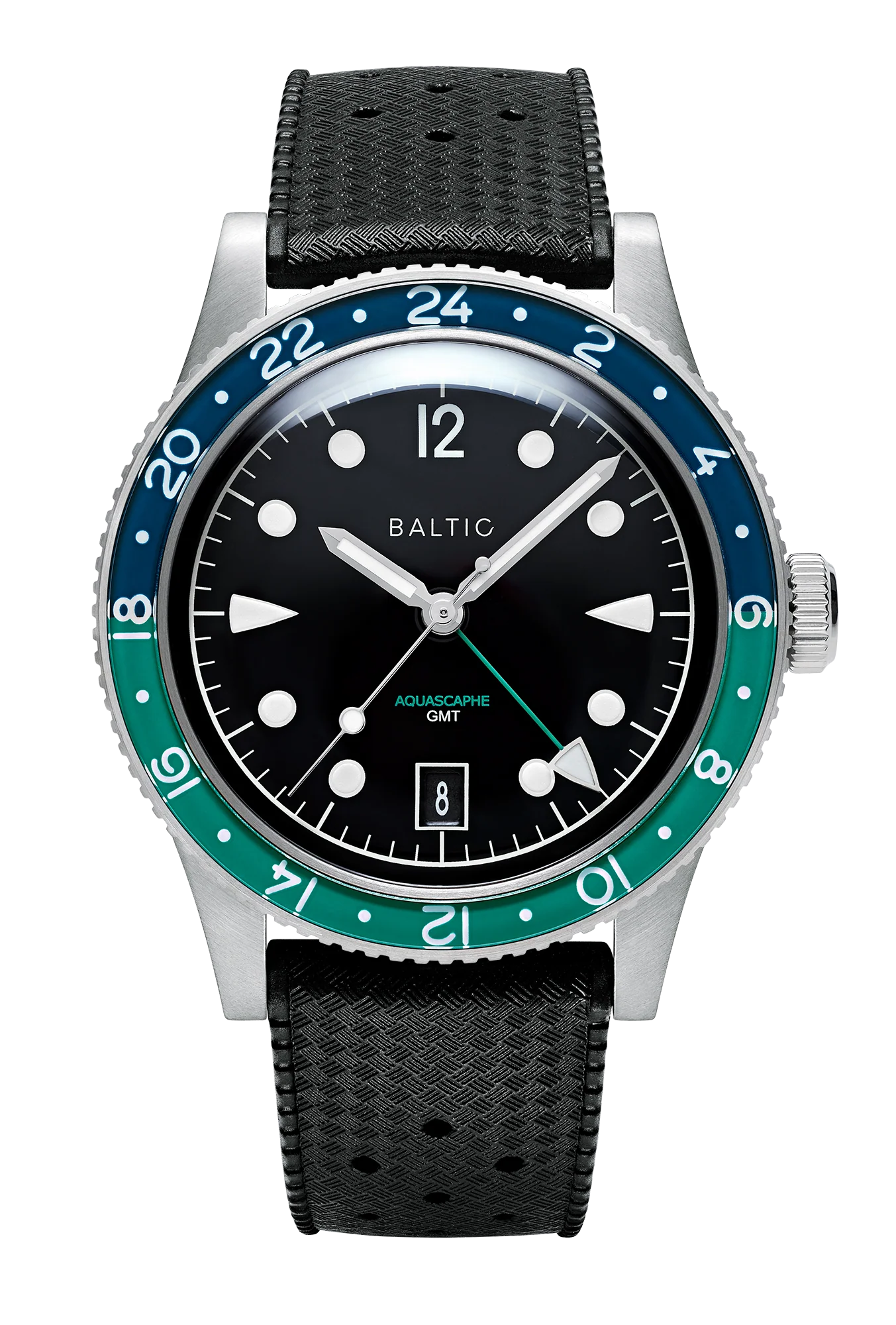 Baltic Aquascaphe GMT Green - Black Tropic Strap