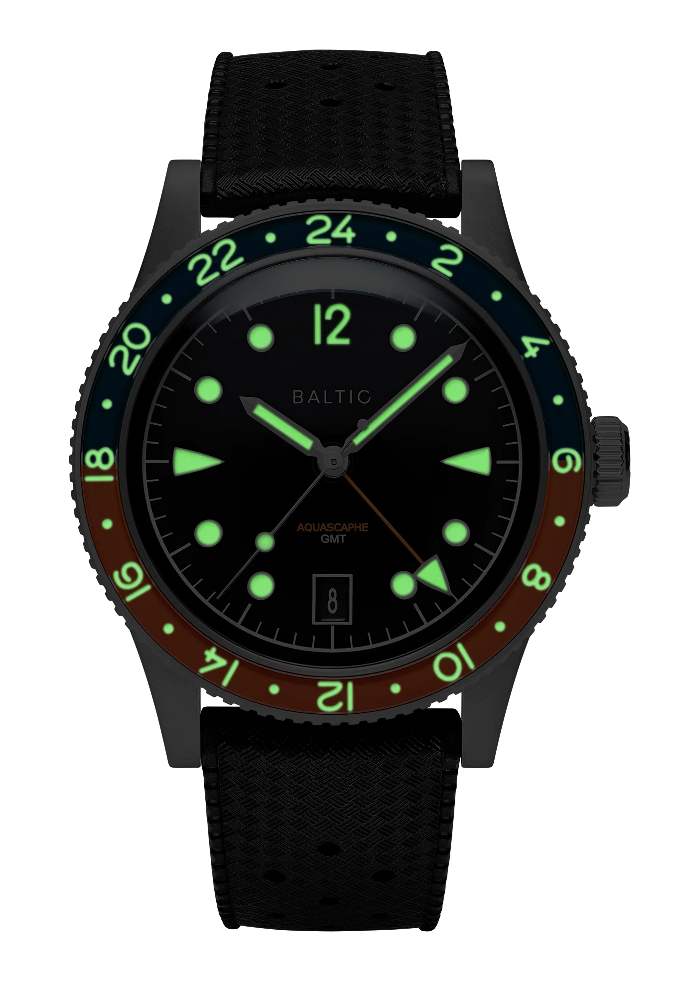 Baltic Aquascaphe GMT Orange - Blue Tropic Strap - Image 4