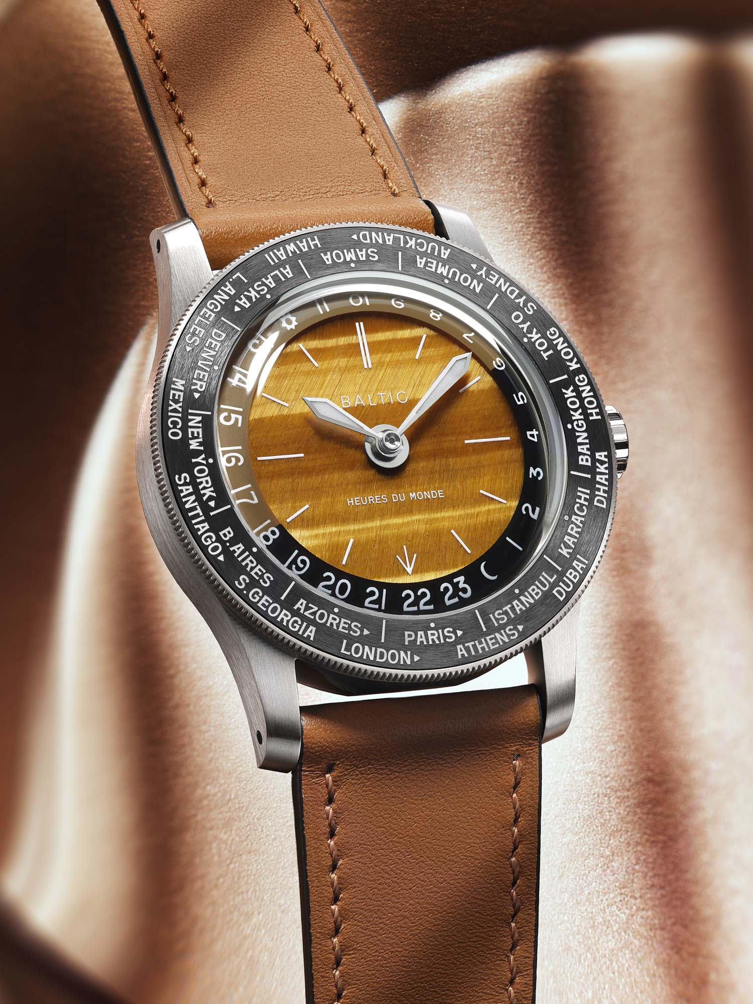 Baltic Heures du Monde Worldtimer - Tiger Eye - Image 5