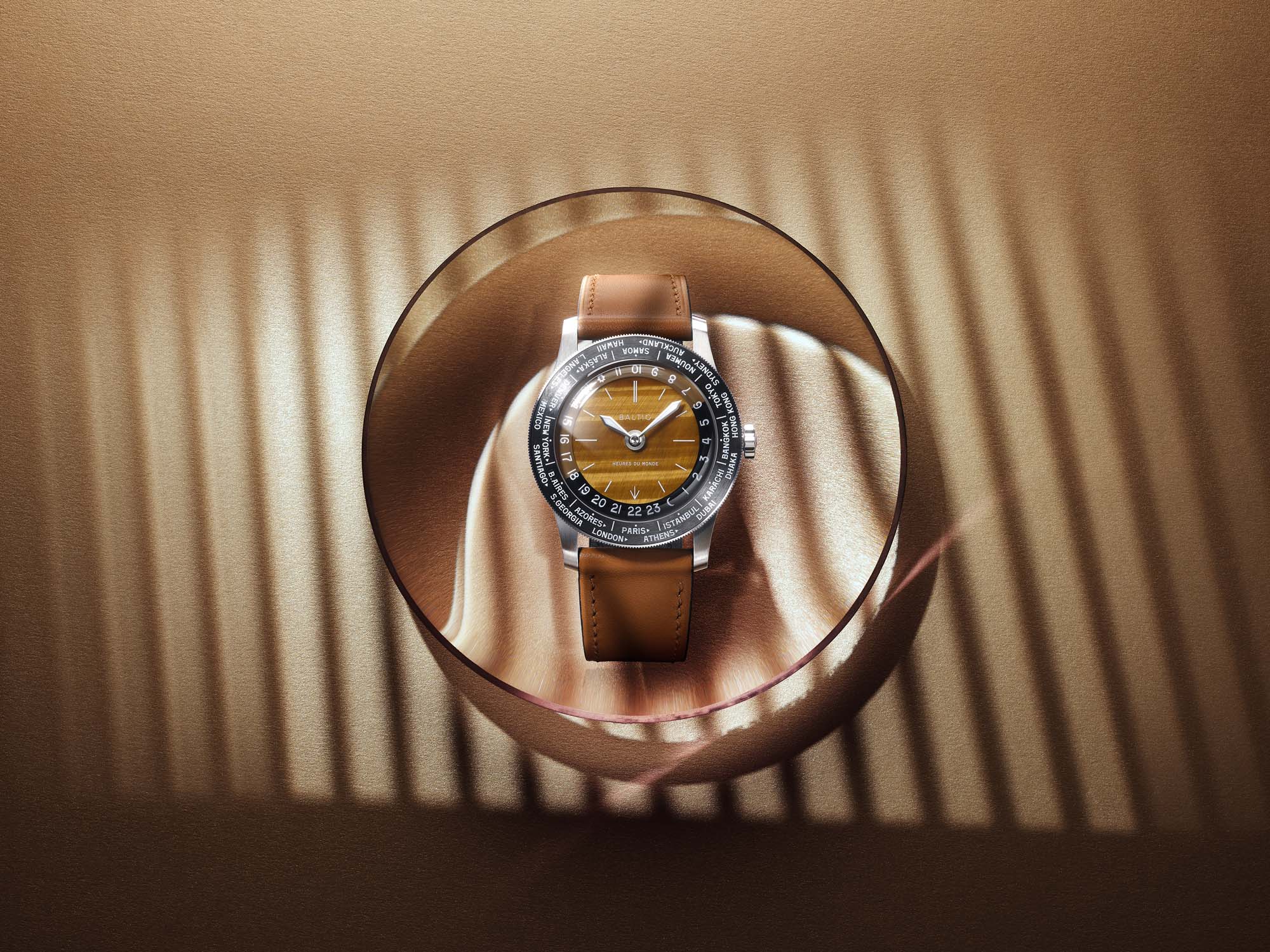 Baltic Heures du Monde Worldtimer - Tiger Eye - Image 9