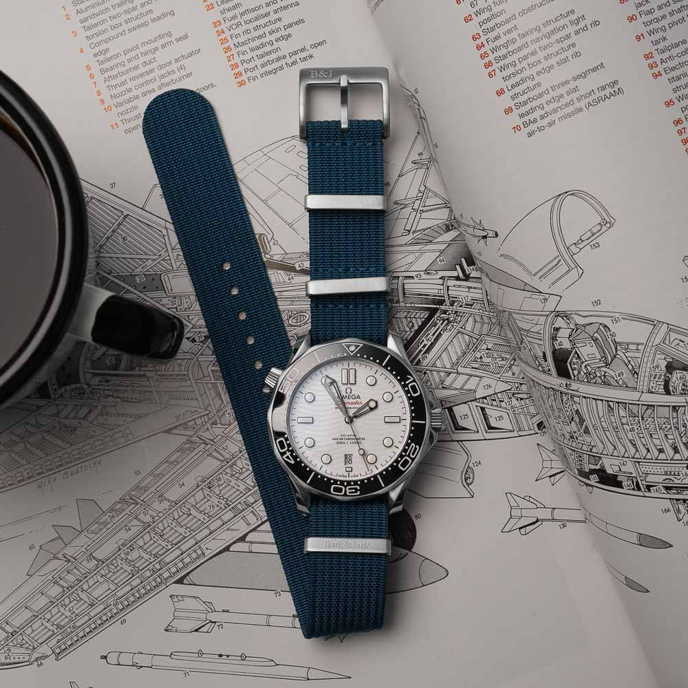 Bark & Jack Blue Ribbed Nylon Strap - Image 2