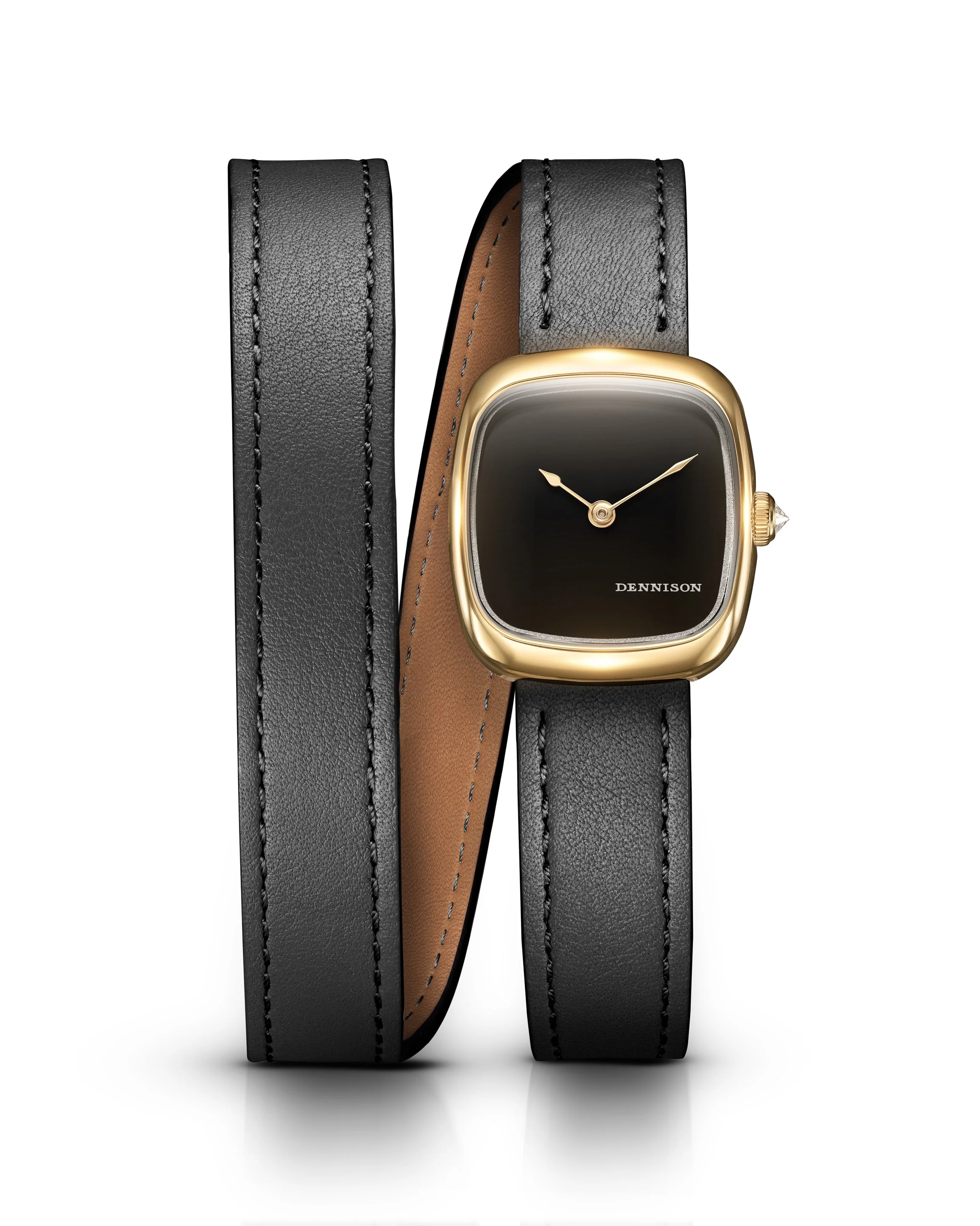 Dennison Mini Black Onyx In Gold - Image 3