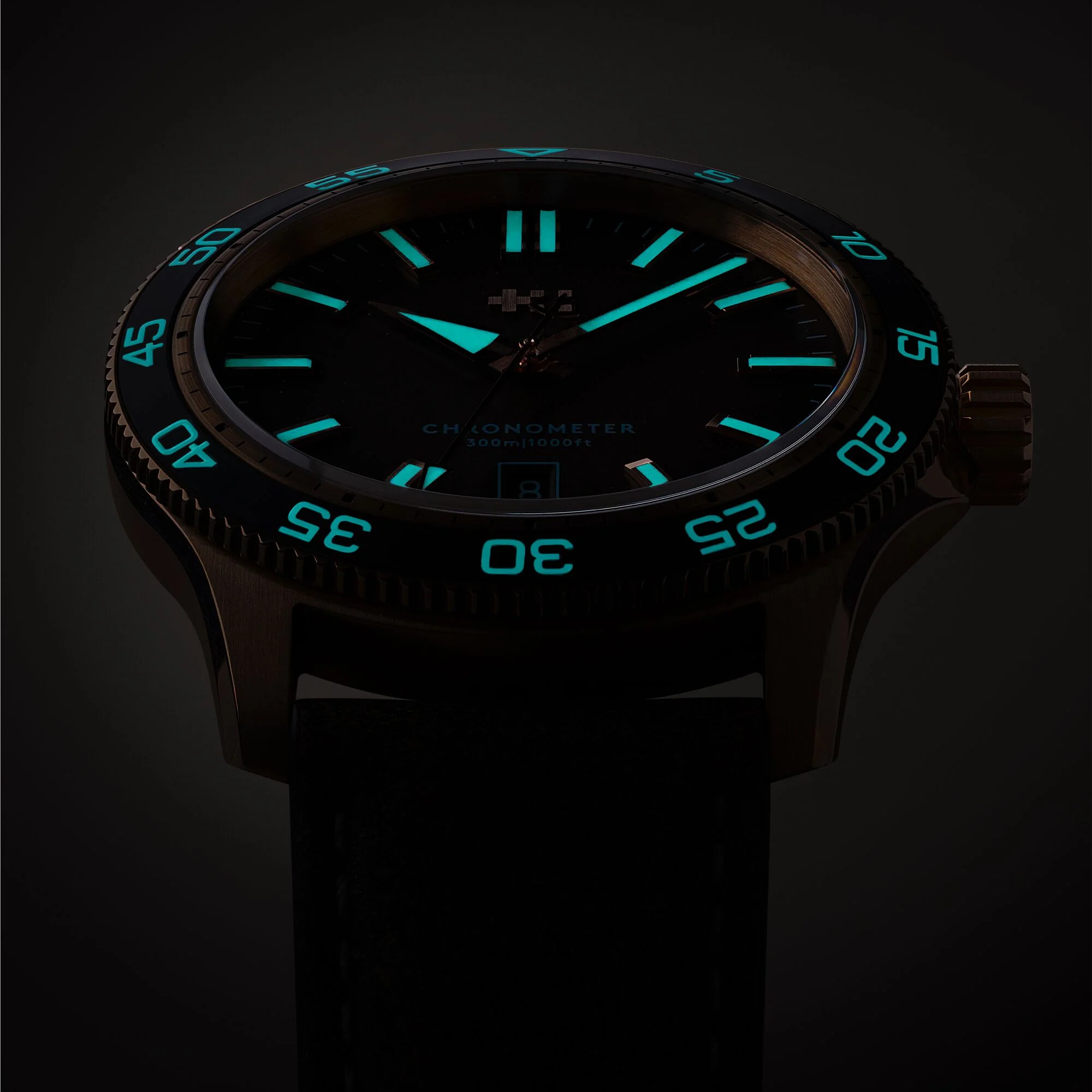 Christopher Ward C60 Pro 300 Bronze - Brown Ombré - Hybrid rubber - Image 5