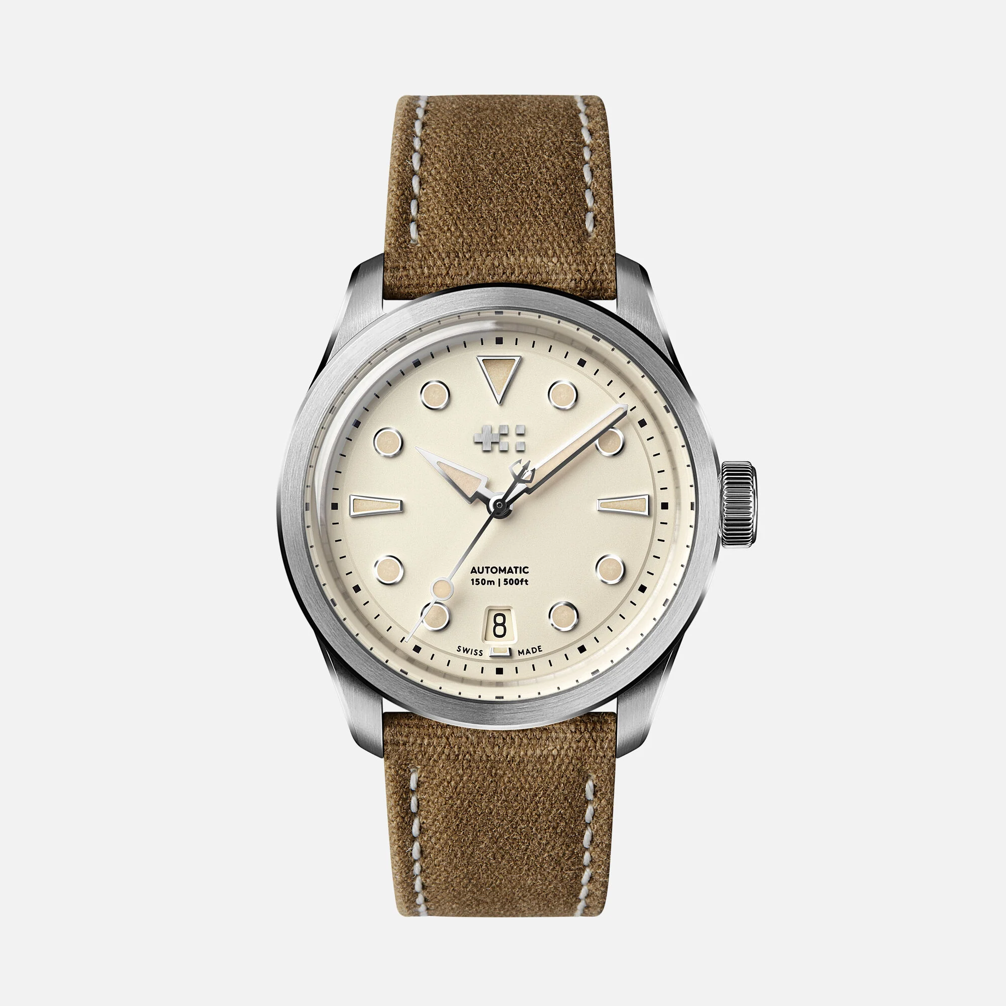 Christopher Ward C65 Dune Automatic - White Sand - Canvas webbing
