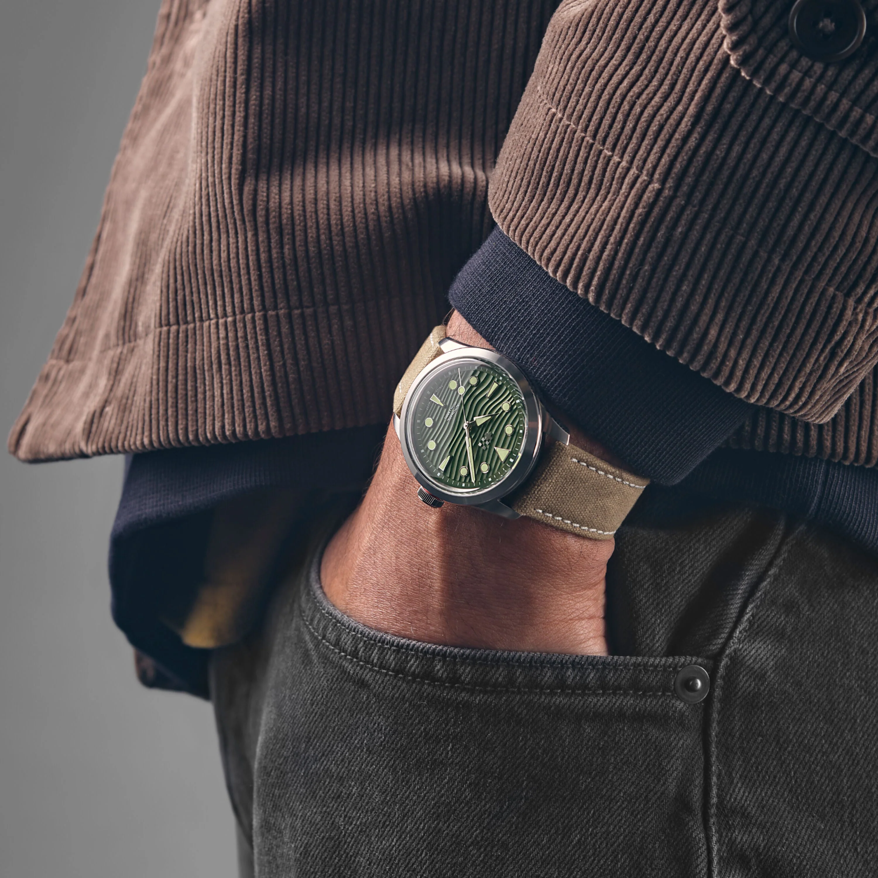 Christopher Ward C65 Dune Automatic Aeolian Marram Stainless Steel - Bader Bracelet - Image 2