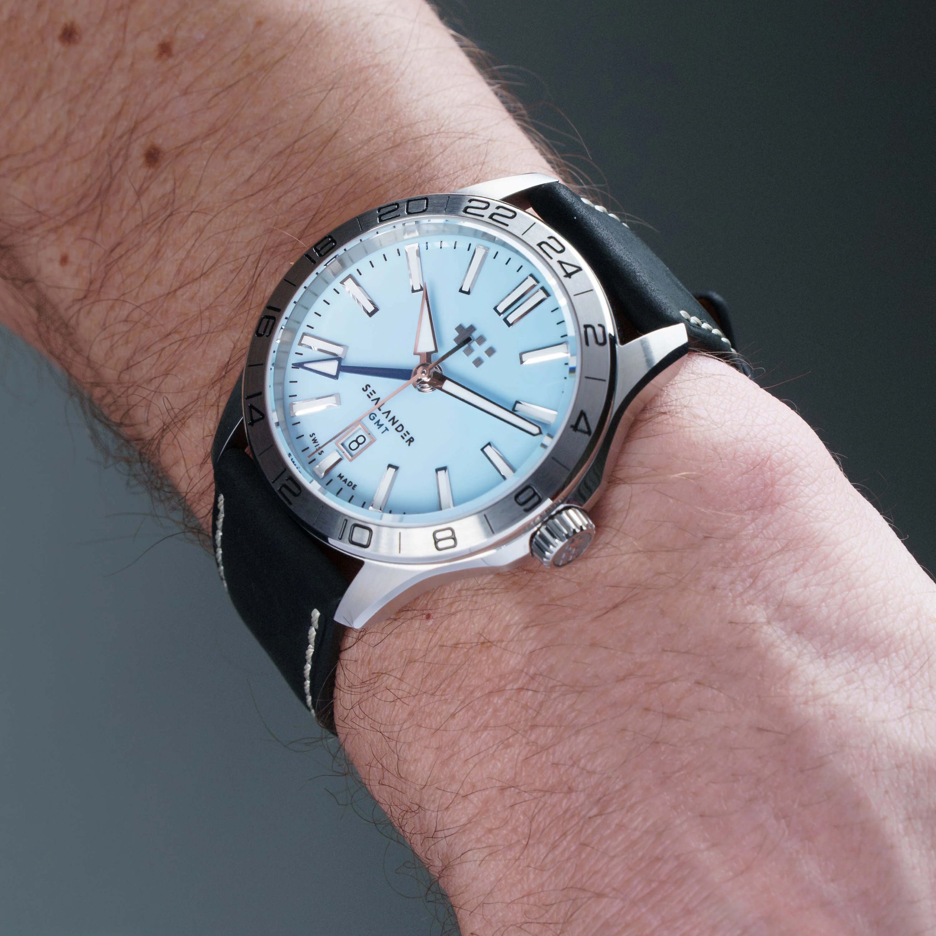 Christopher Ward C63 Sealander GMT 39mm – Sky Blue - Image 14