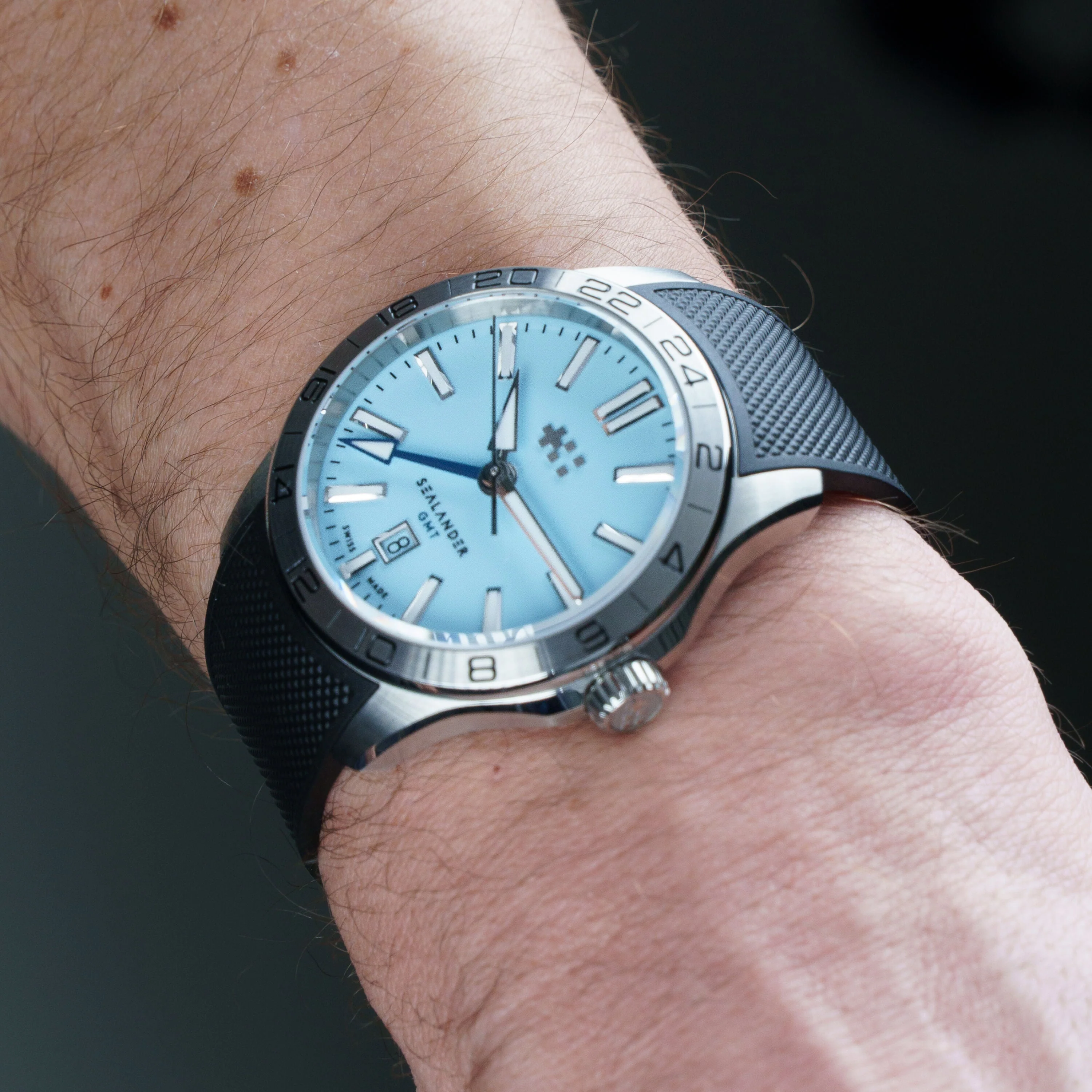 Christopher Ward C63 Sealander GMT 42mm – Sky Blue - Image 12