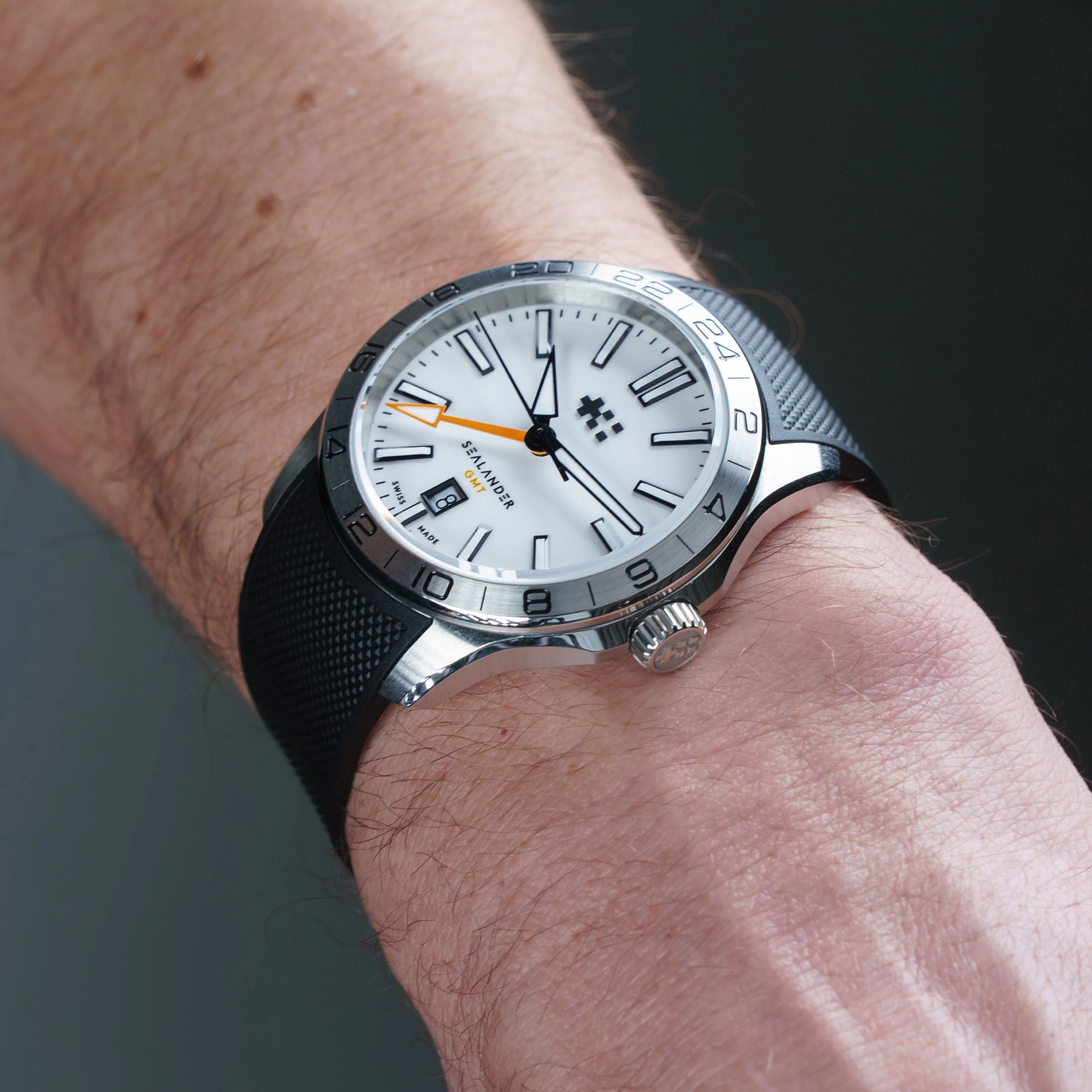 Christopher Ward C63 Sealander GMT 42mm – White - Image 13