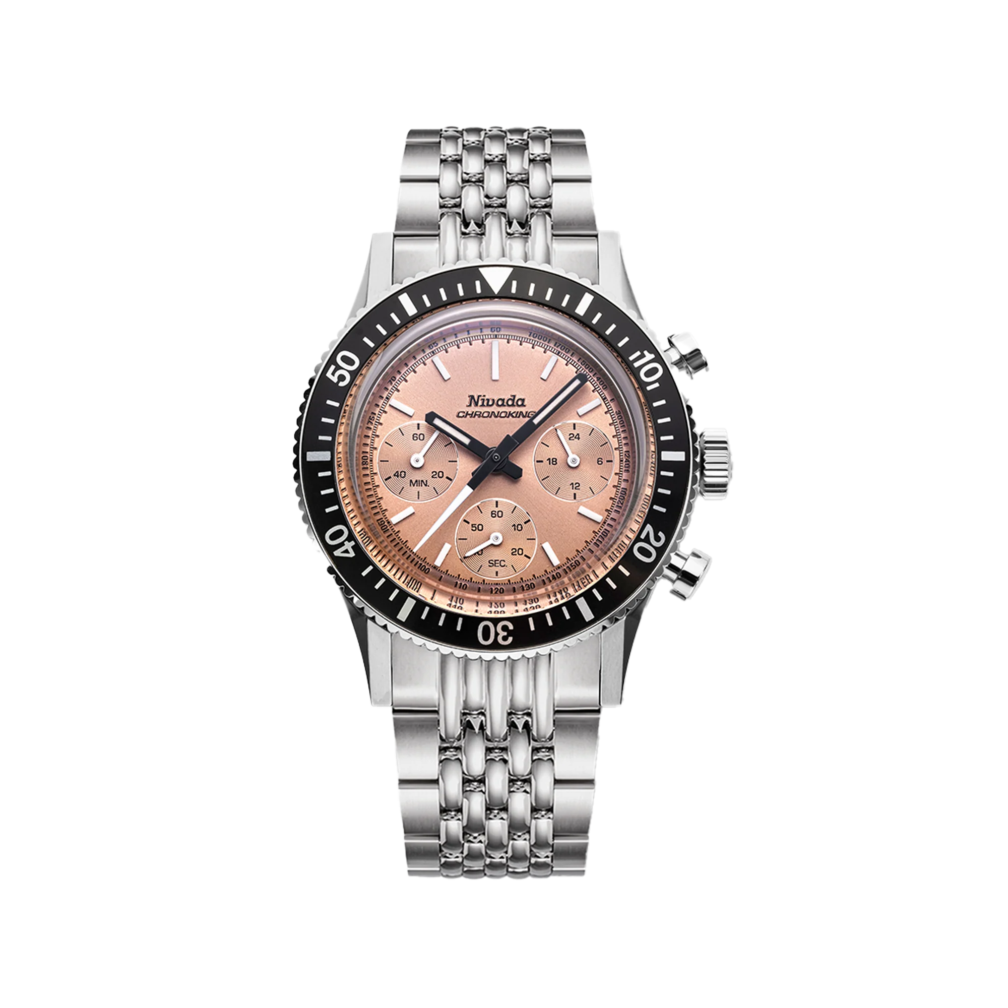 Nivada Grenchen Chronoking Mecaquartz Salmon - Image 28