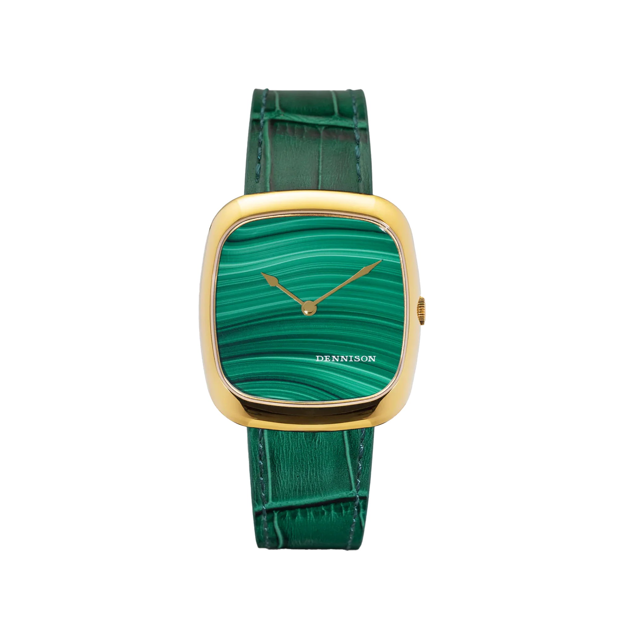 Dennison Green Malachite Stone Dial Gold PVD