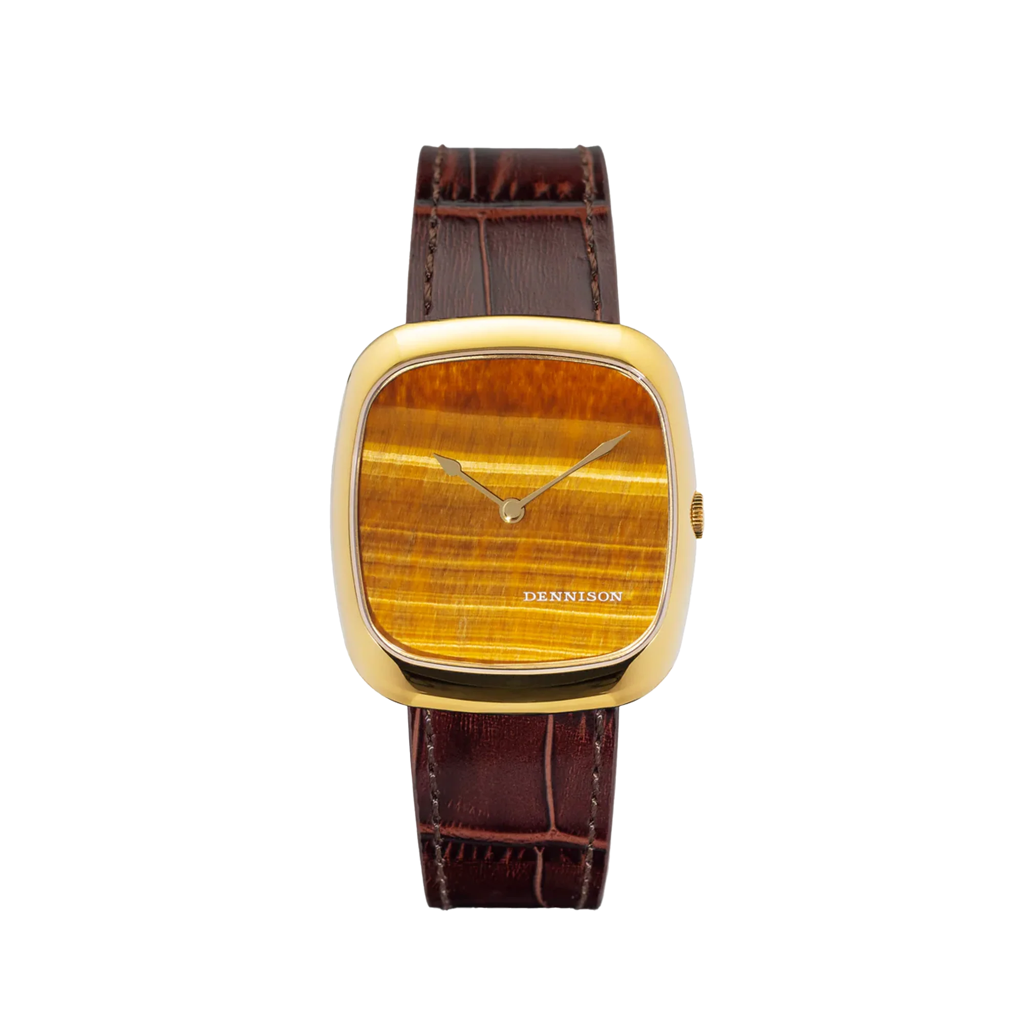 Dennison Tiger Eye Stone Dial Gold PVD