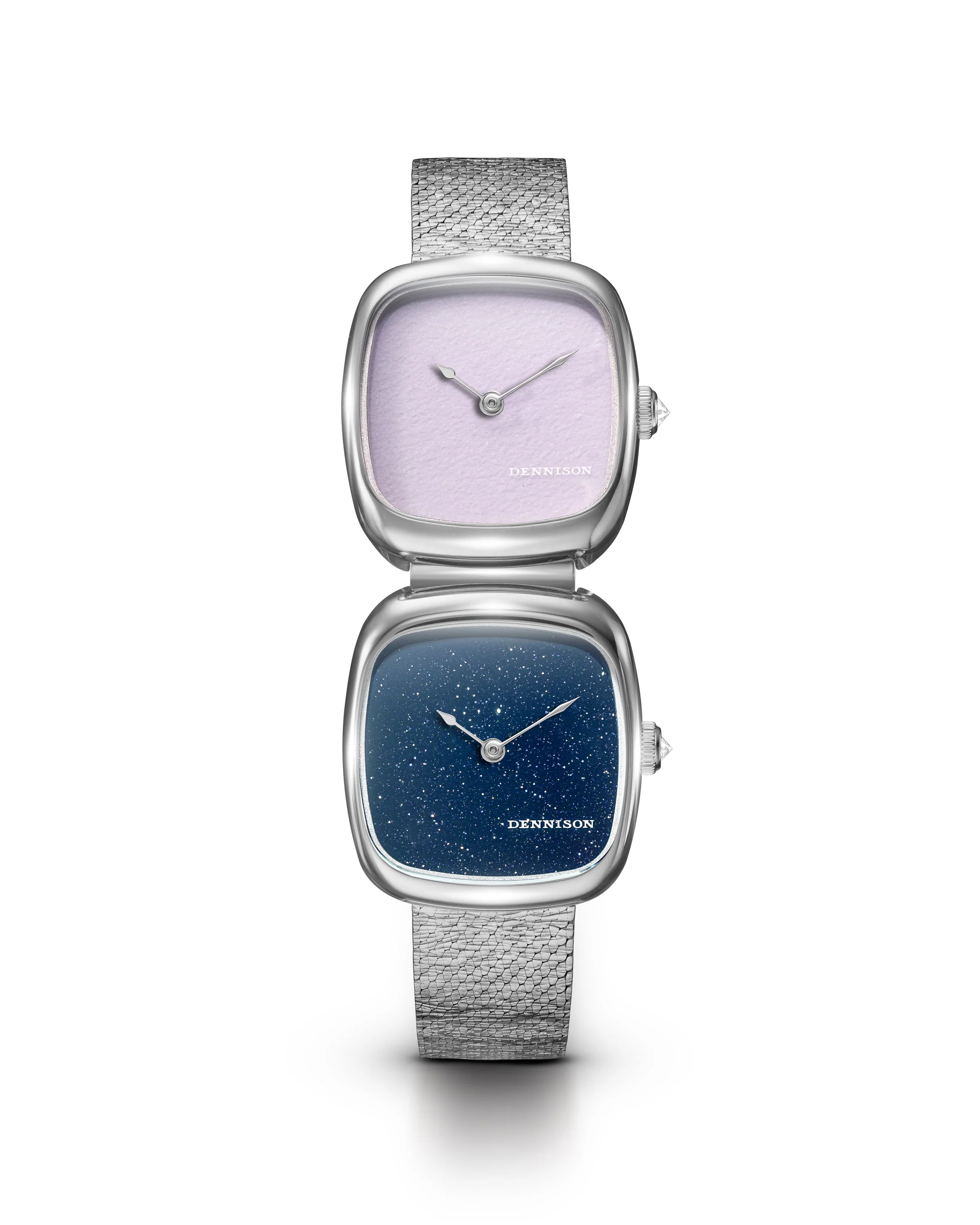 Dennison Dual Time Mini – Pink Malaysian Jade & Aventurine