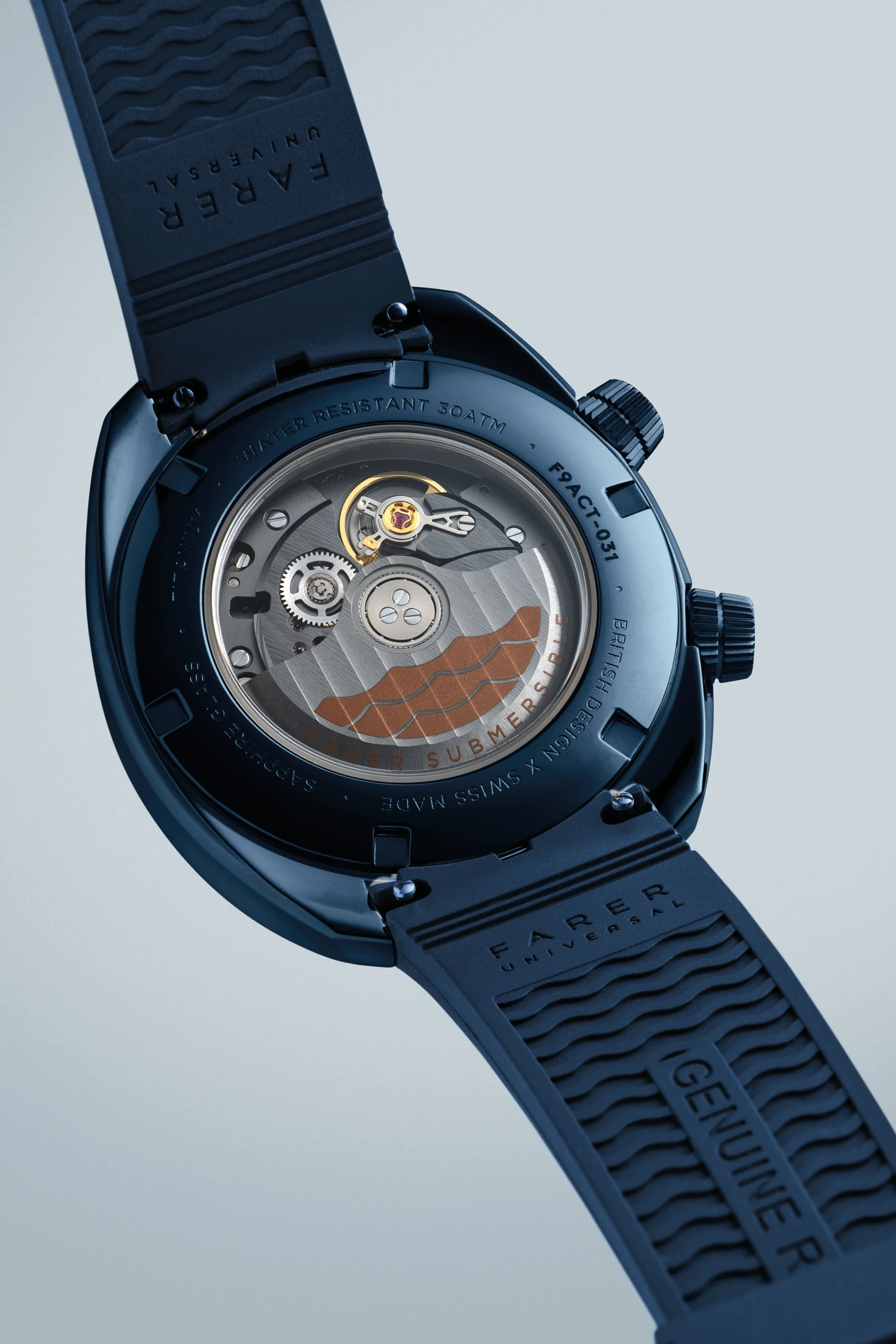 Farer Endeavour Ocean Blue Aqua Compressor - Titanium Dive Watch - Image 11