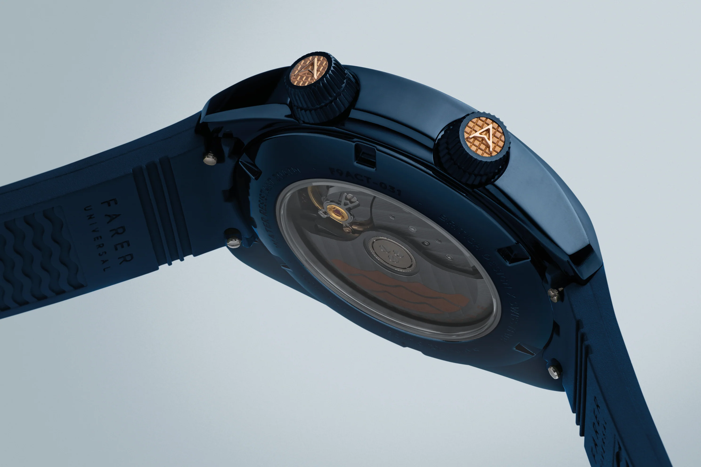 Farer Endeavour Ocean Blue Aqua Compressor - Titanium Dive Watch - Image 8