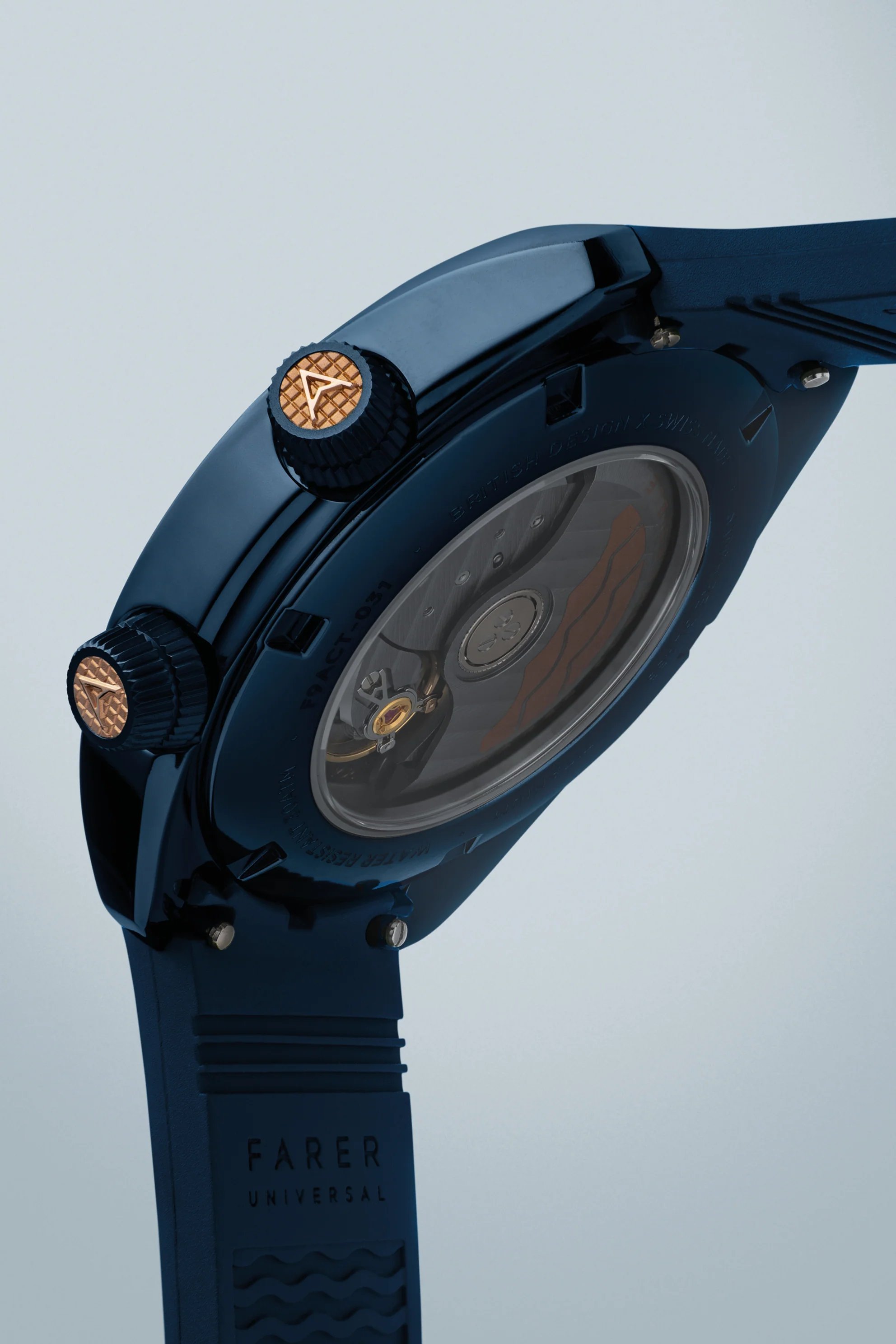 Farer Endeavour Ocean Blue Aqua Compressor - Titanium Dive Watch - Image 9