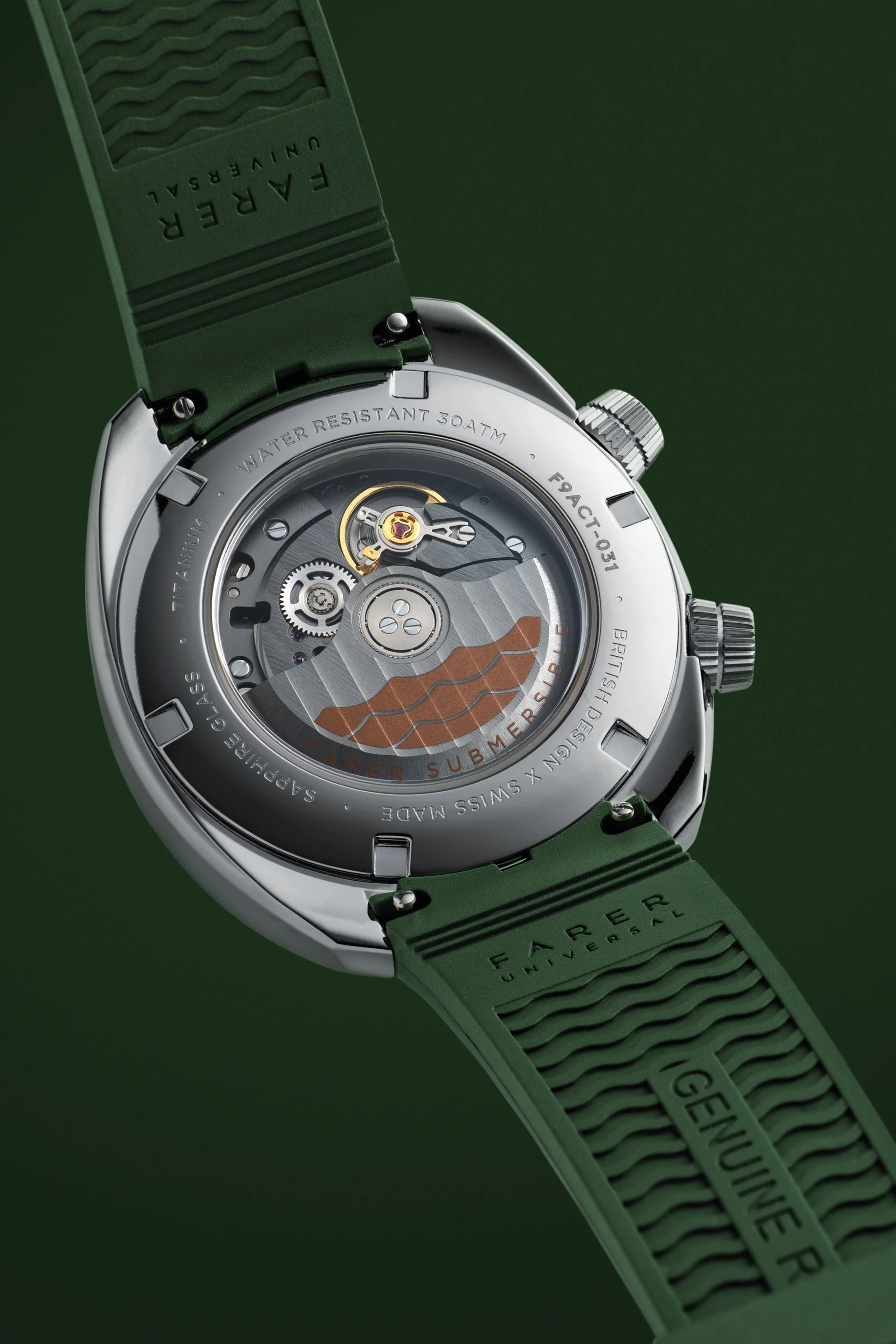 Farer Hecla Hunter Green Aqua Compressor - Titanium Dive Watch - Image 13