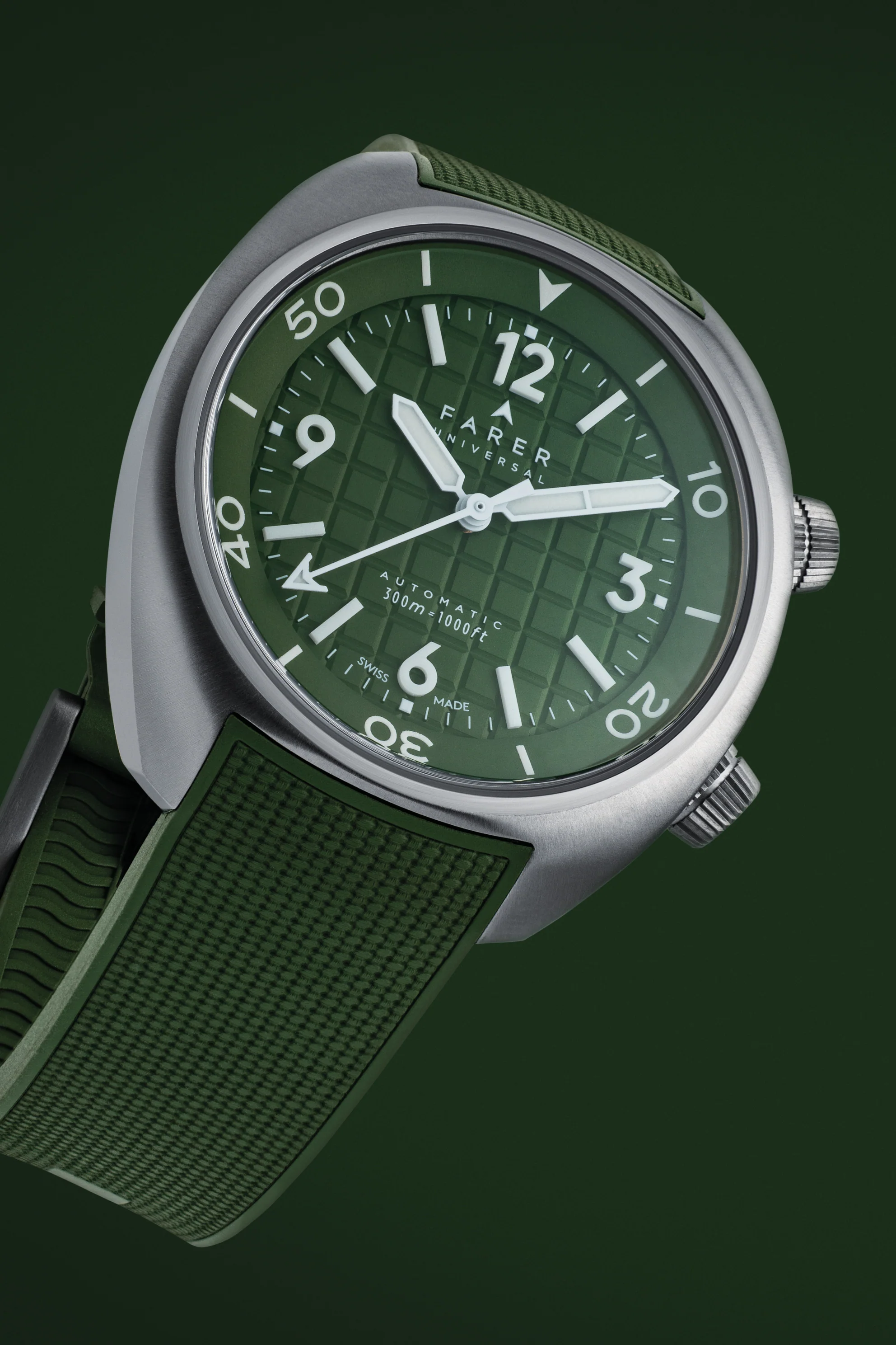 Farer Hecla Hunter Green Aqua Compressor - Titanium Dive Watch - Image 5