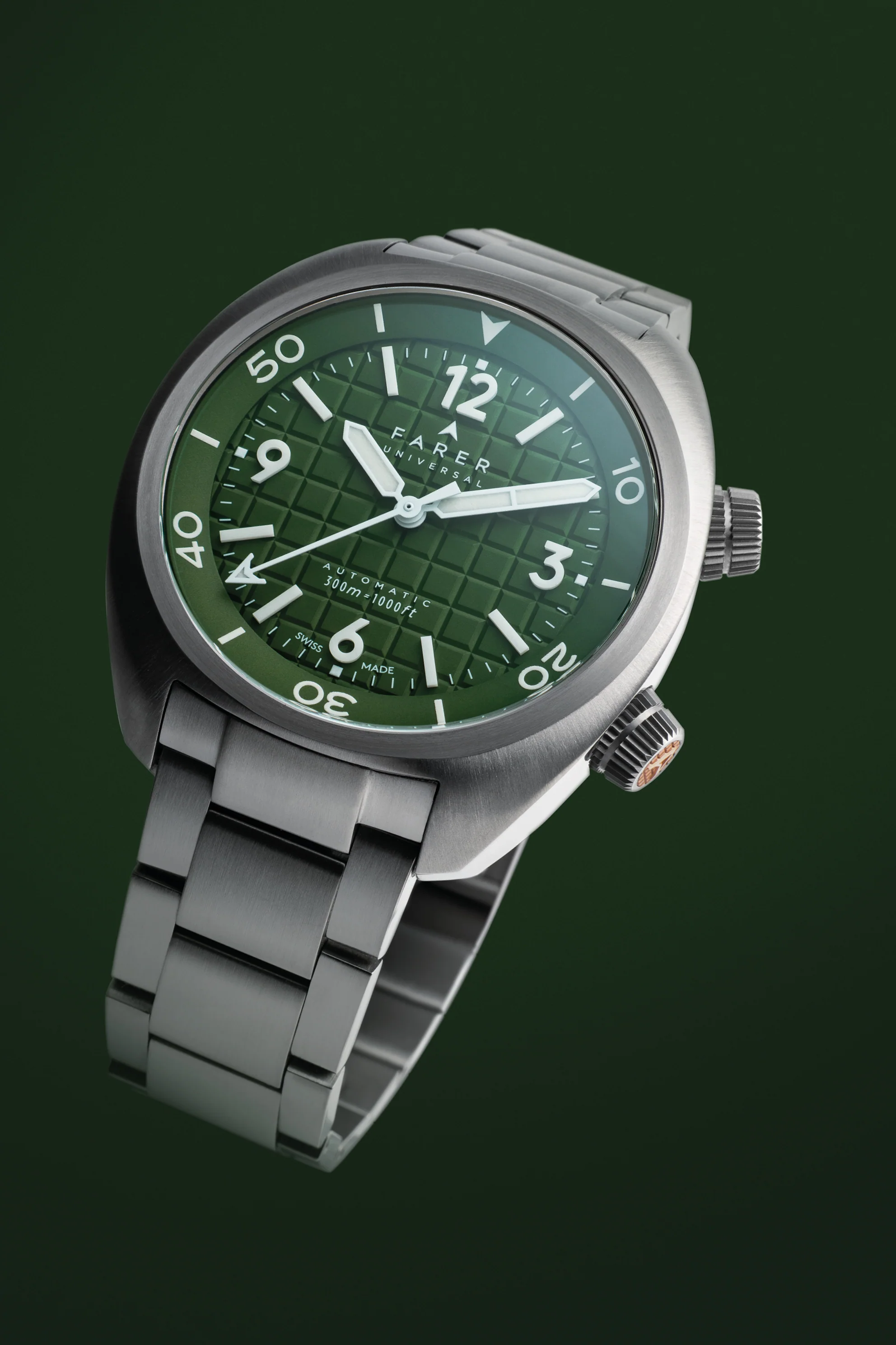Farer Hecla Hunter Green Aqua Compressor - Titanium Dive Watch - Image 7