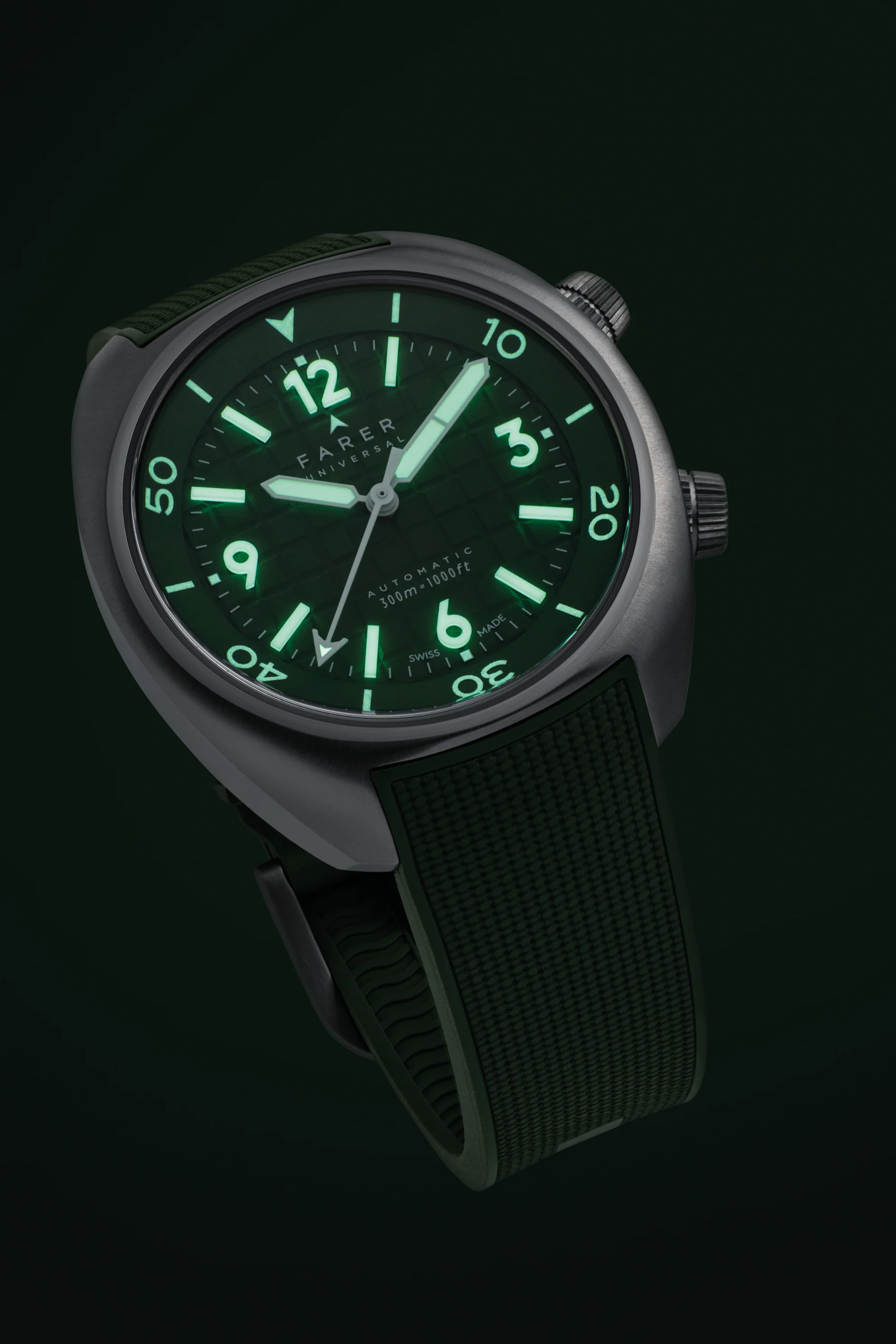 Farer Hecla Hunter Green Aqua Compressor - Titanium Dive Watch - Image 9