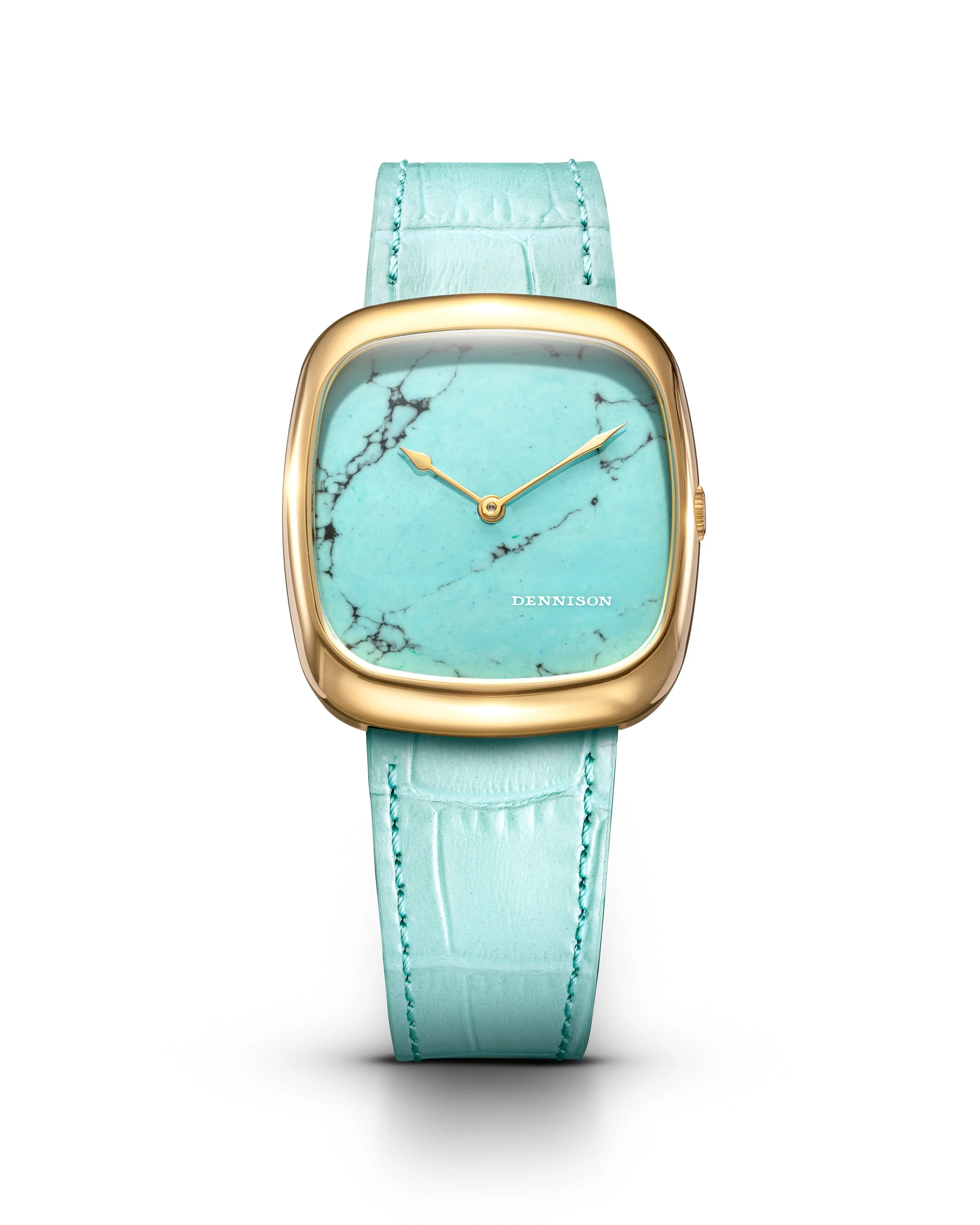 Dennison ALD Natural Turquoise Stone In Gold