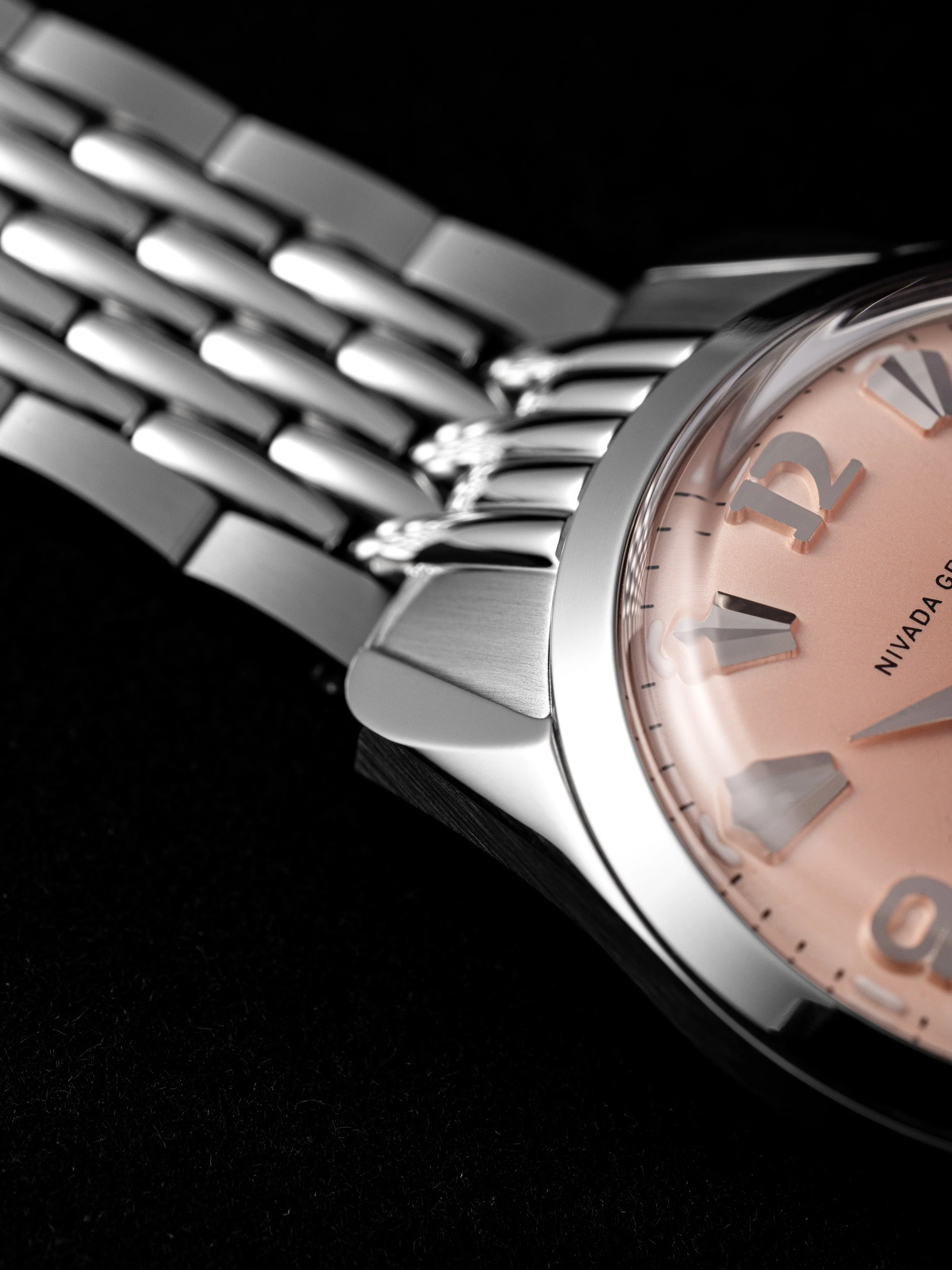 Nivada Grenchen Antarctic 35 mm - Salmon No date - Image 17