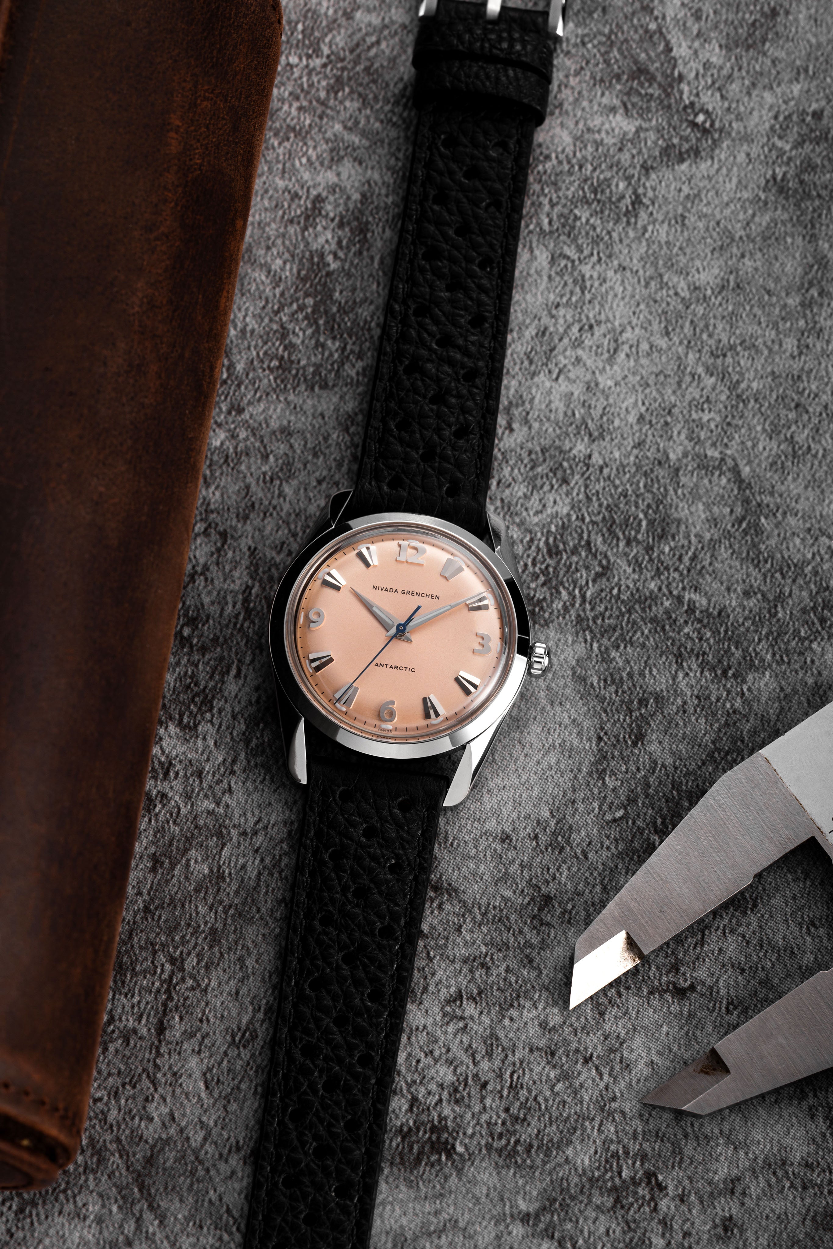 Nivada Grenchen Antarctic 35 mm - Salmon No date - Image 23