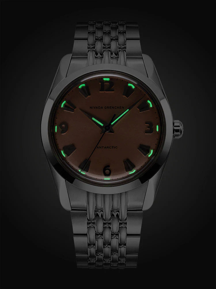 Nivada Grenchen Antarctic 35 mm - Salmon No date - Image 32