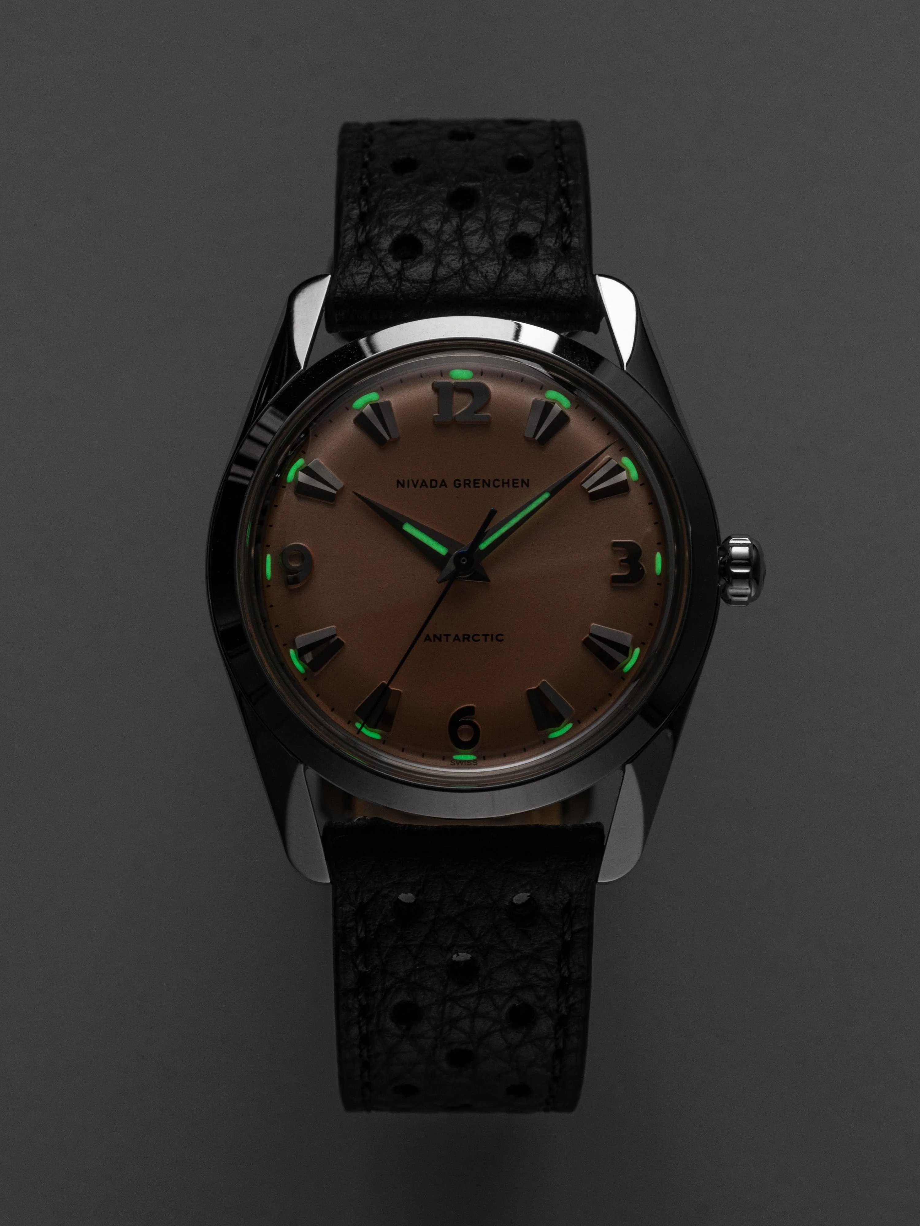 Nivada Grenchen Antarctic 35 mm - Salmon No date - Image 38