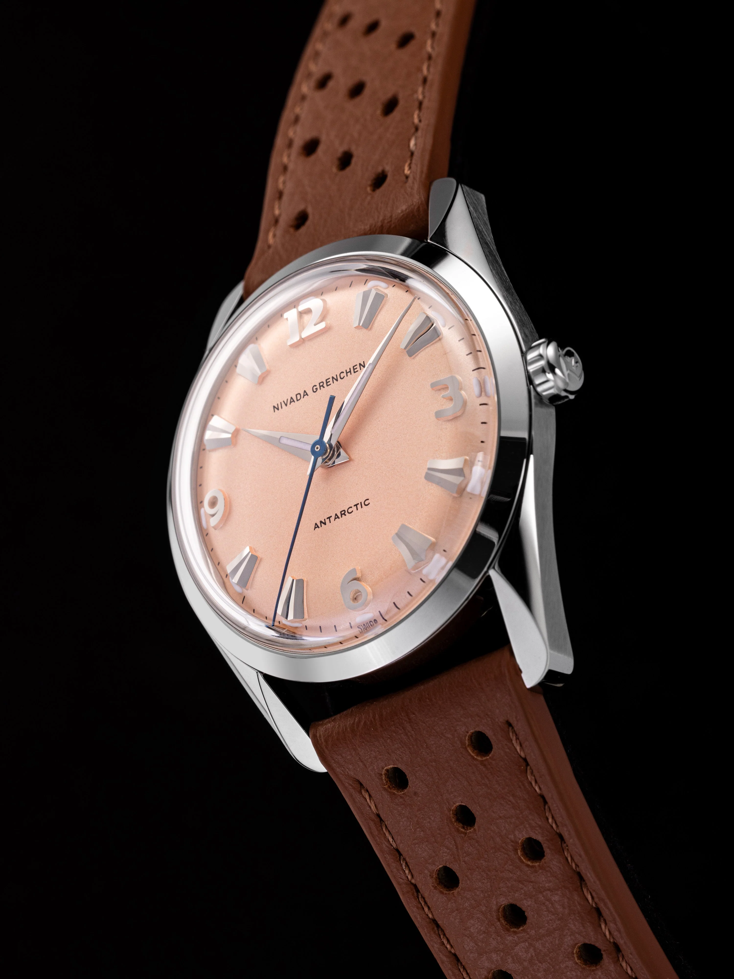 Nivada Grenchen Antarctic 35 mm - Salmon No date - Image 4