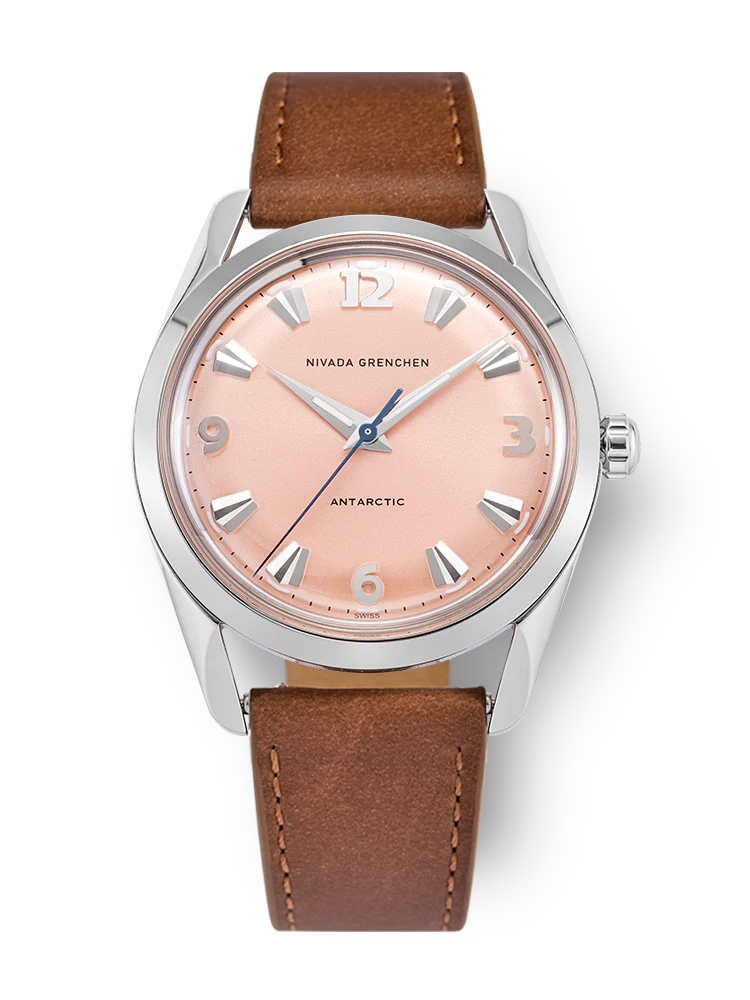 Nivada Grenchen Antarctic 35 mm - Salmon No date - Image 43