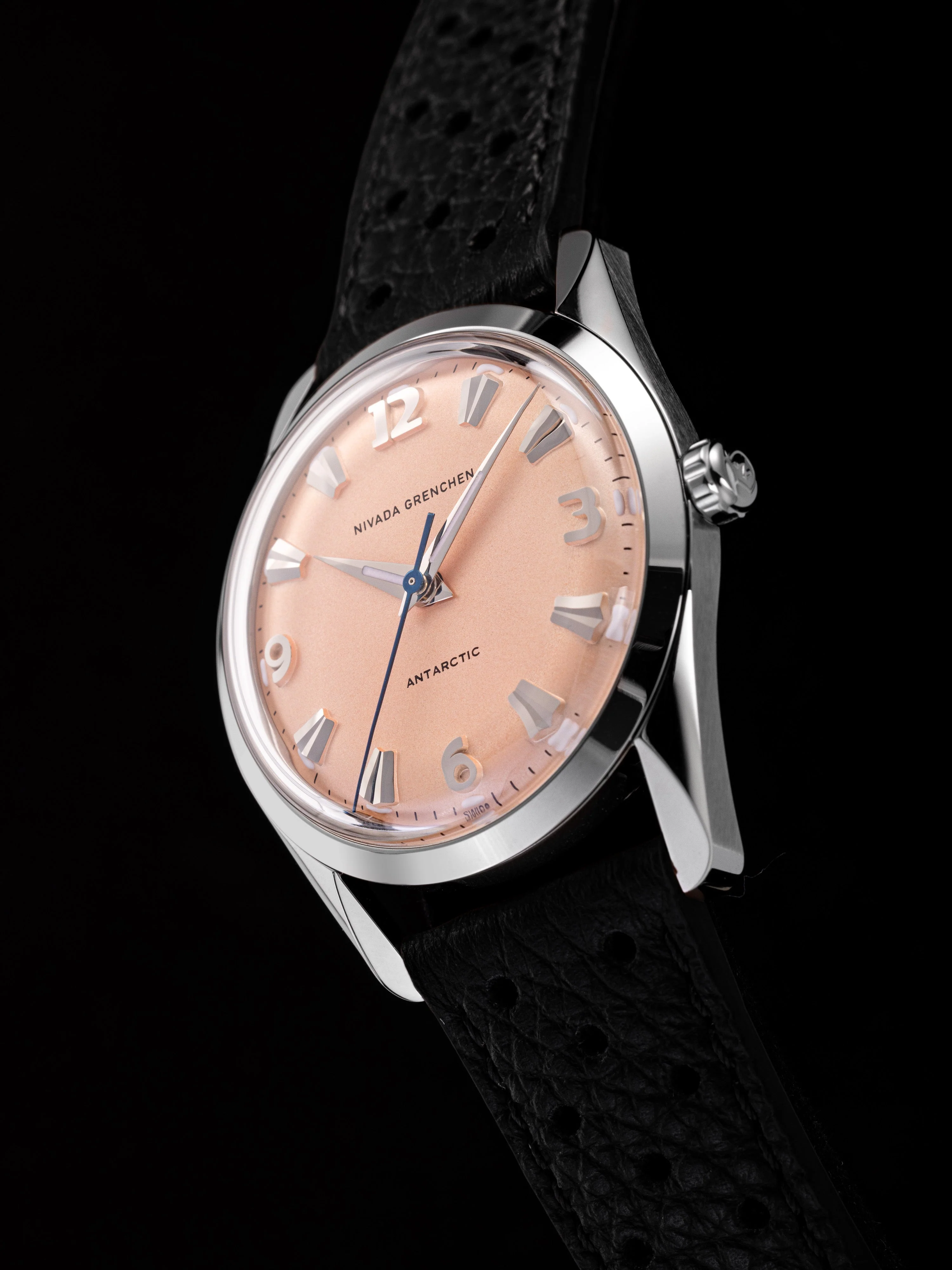 Nivada Grenchen Antarctic 35 mm - Salmon No date - Image 6
