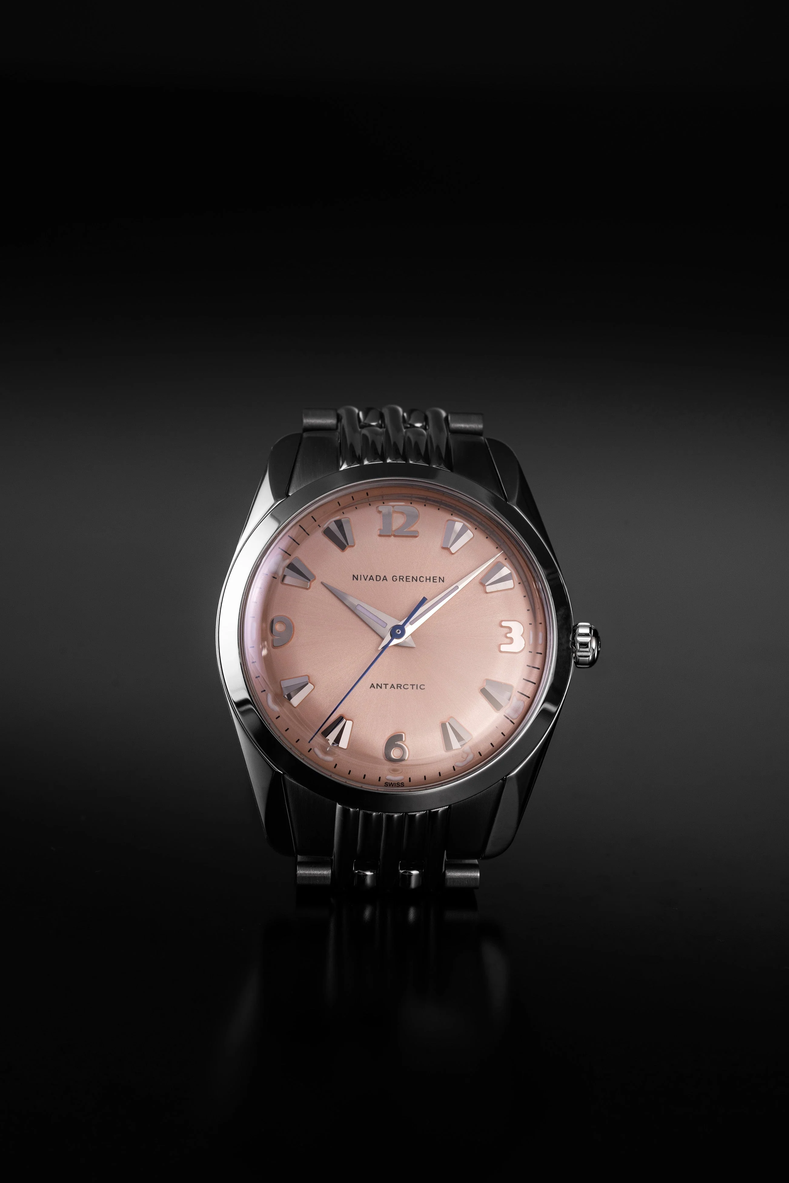 Nivada Grenchen Antarctic 35 mm - Salmon No date - Image 7