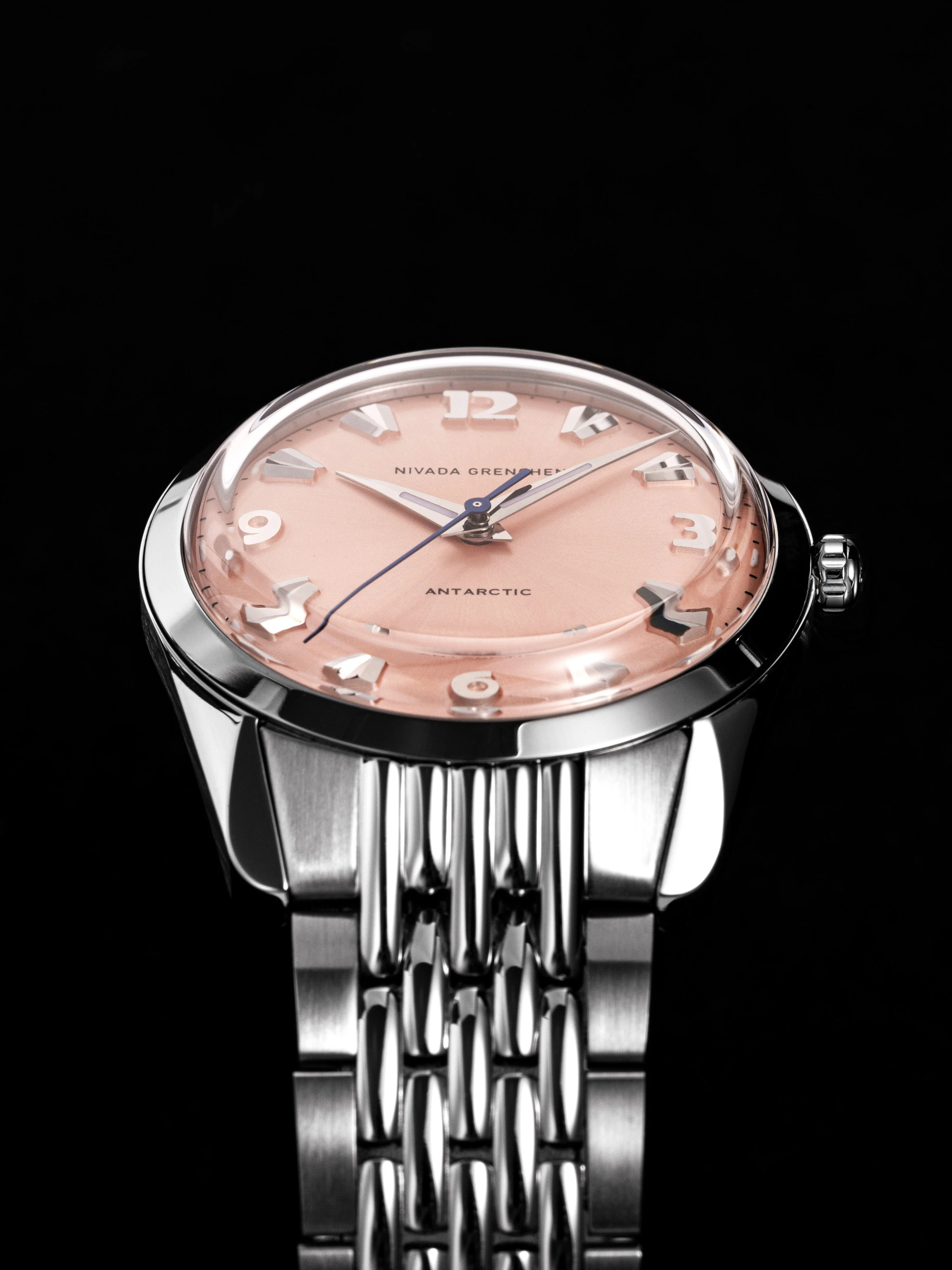 Nivada Grenchen Antarctic 35 mm - Salmon No date - Image 9