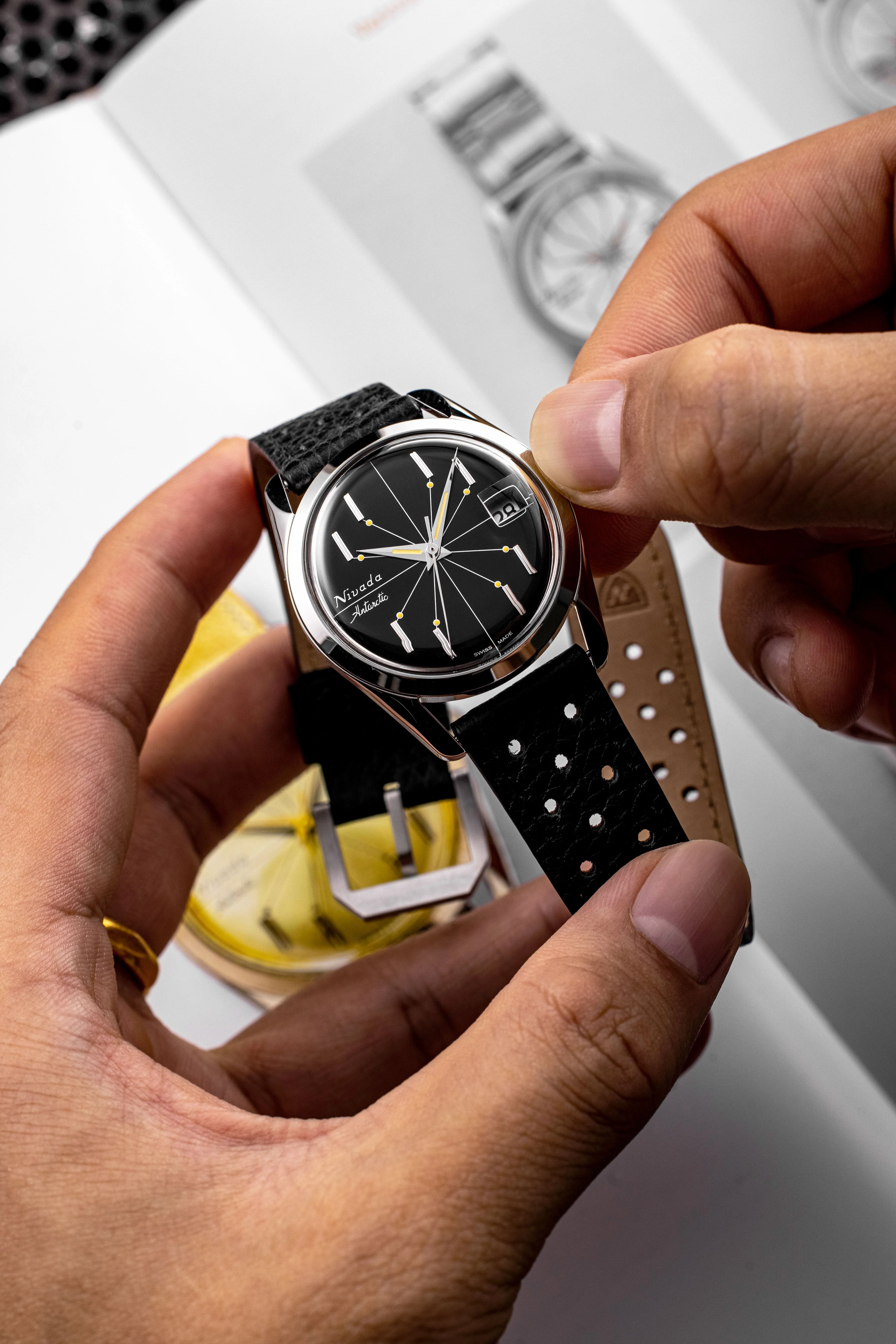 Nivada Grenchen Antarctic Spider Black 35mm - Image 12