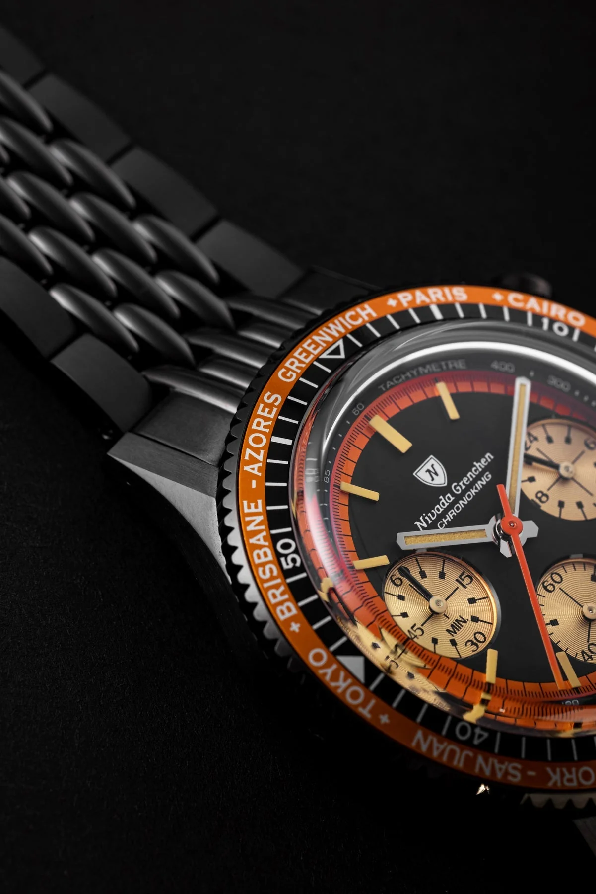 Nivada Grenchen Chronoking Mecaquartz Black - Image 10