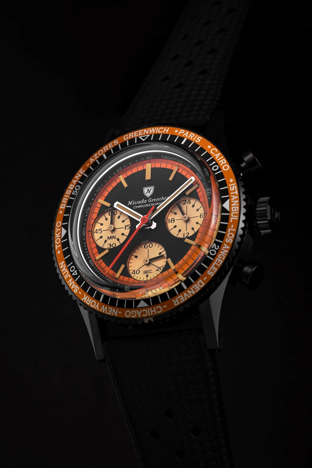 Nivada Grenchen Chronoking Mecaquartz Black - Image 11