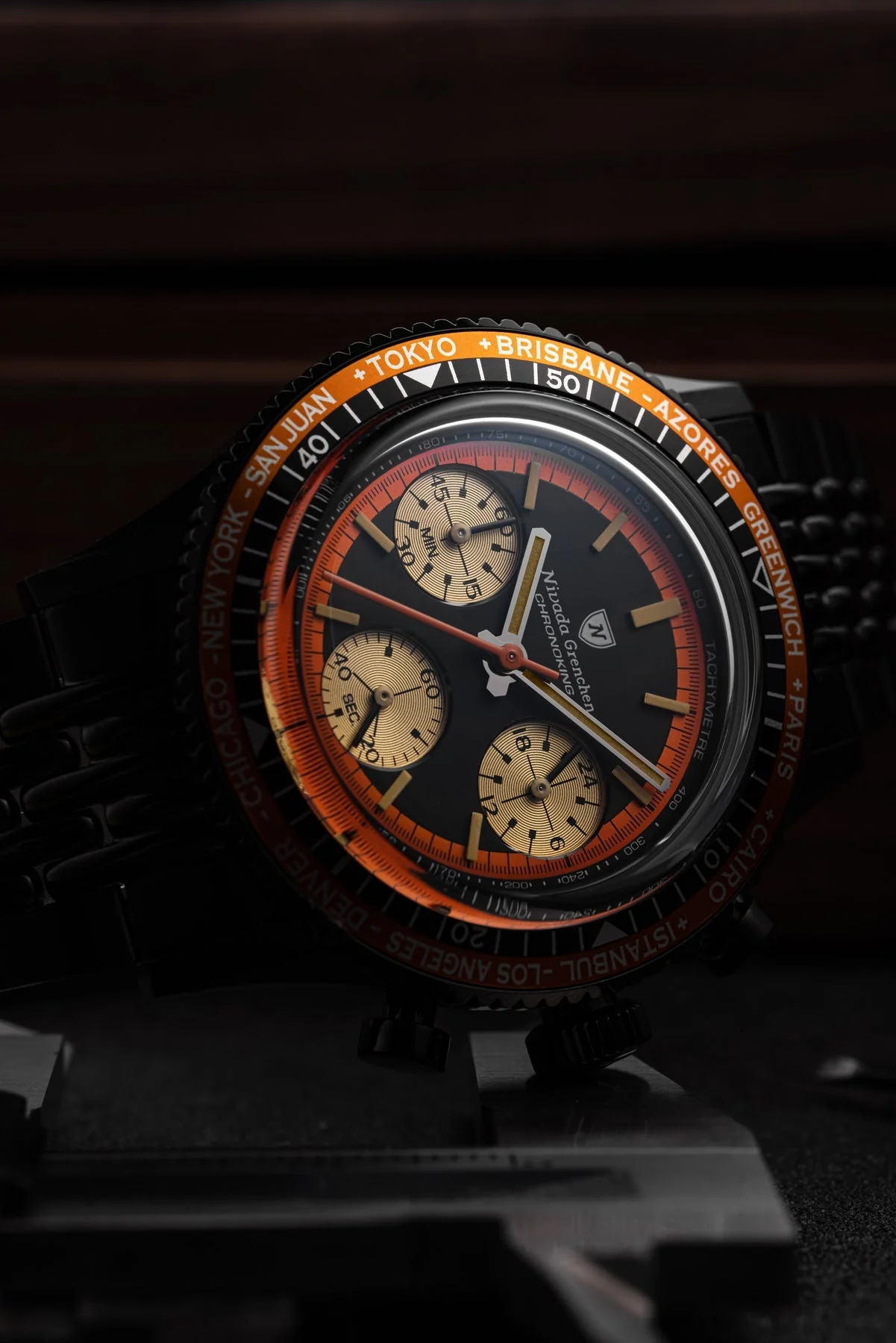 Nivada Grenchen Chronoking Mecaquartz Black - Image 19