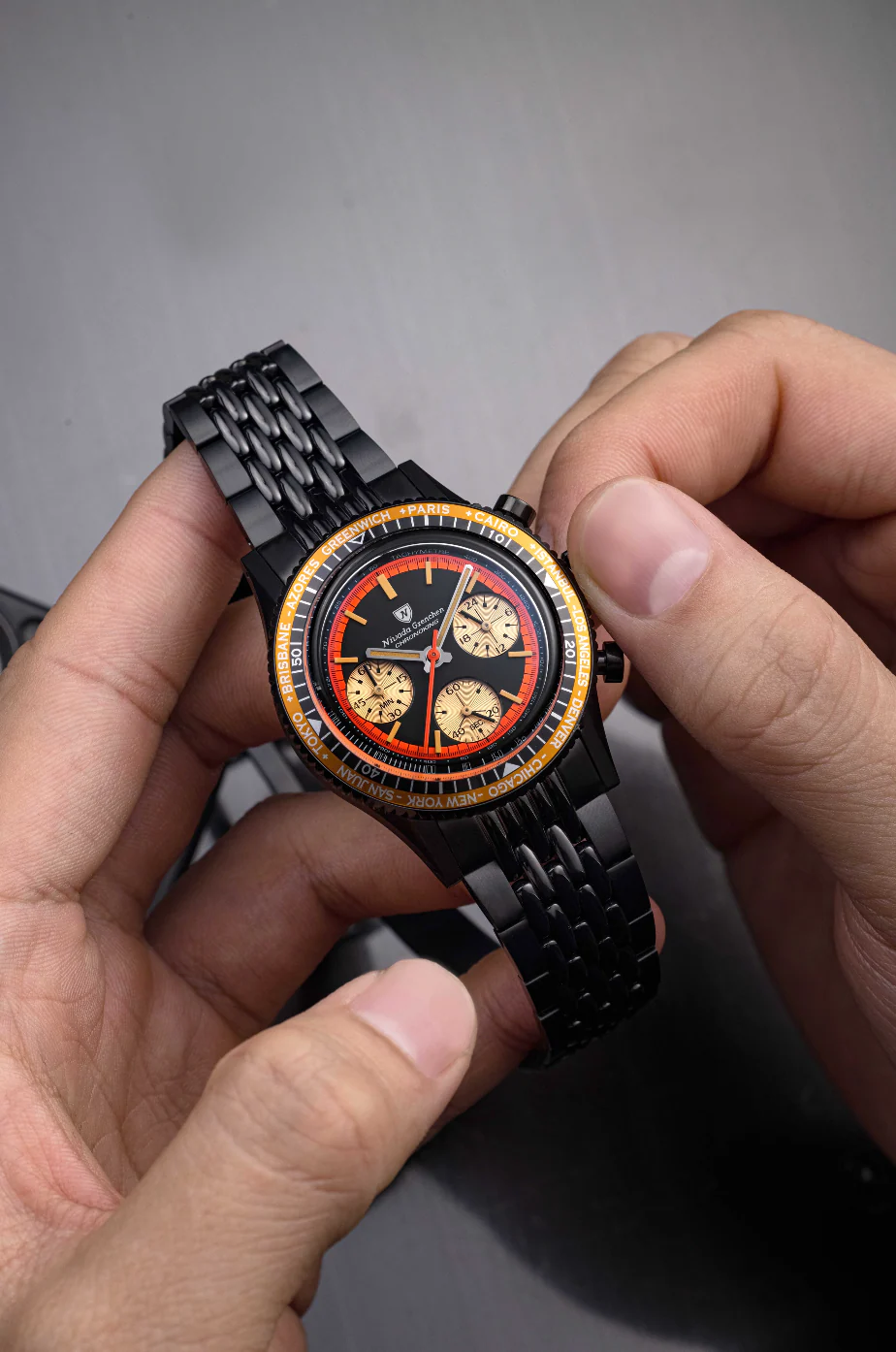 Nivada Grenchen Chronoking Mecaquartz Black - Image 22