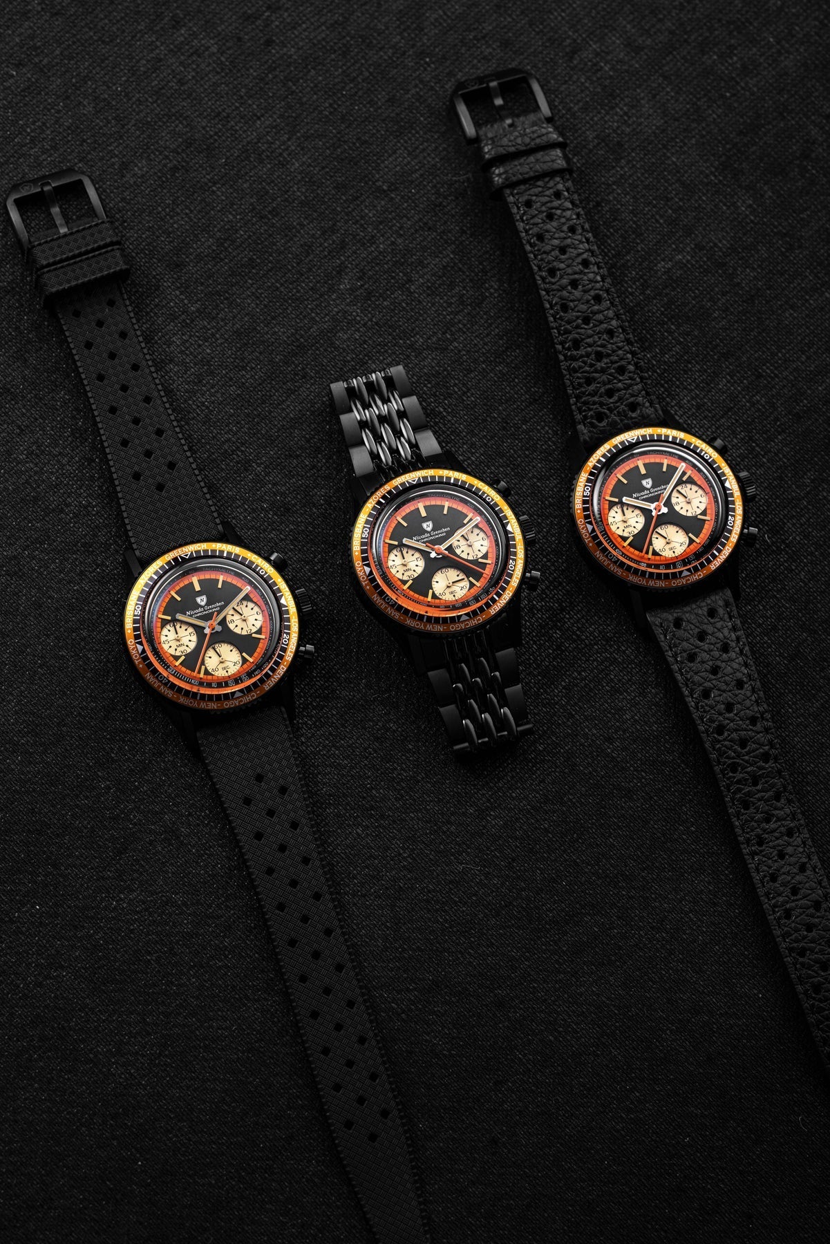 Nivada Grenchen Chronoking Mecaquartz Black - Image 6