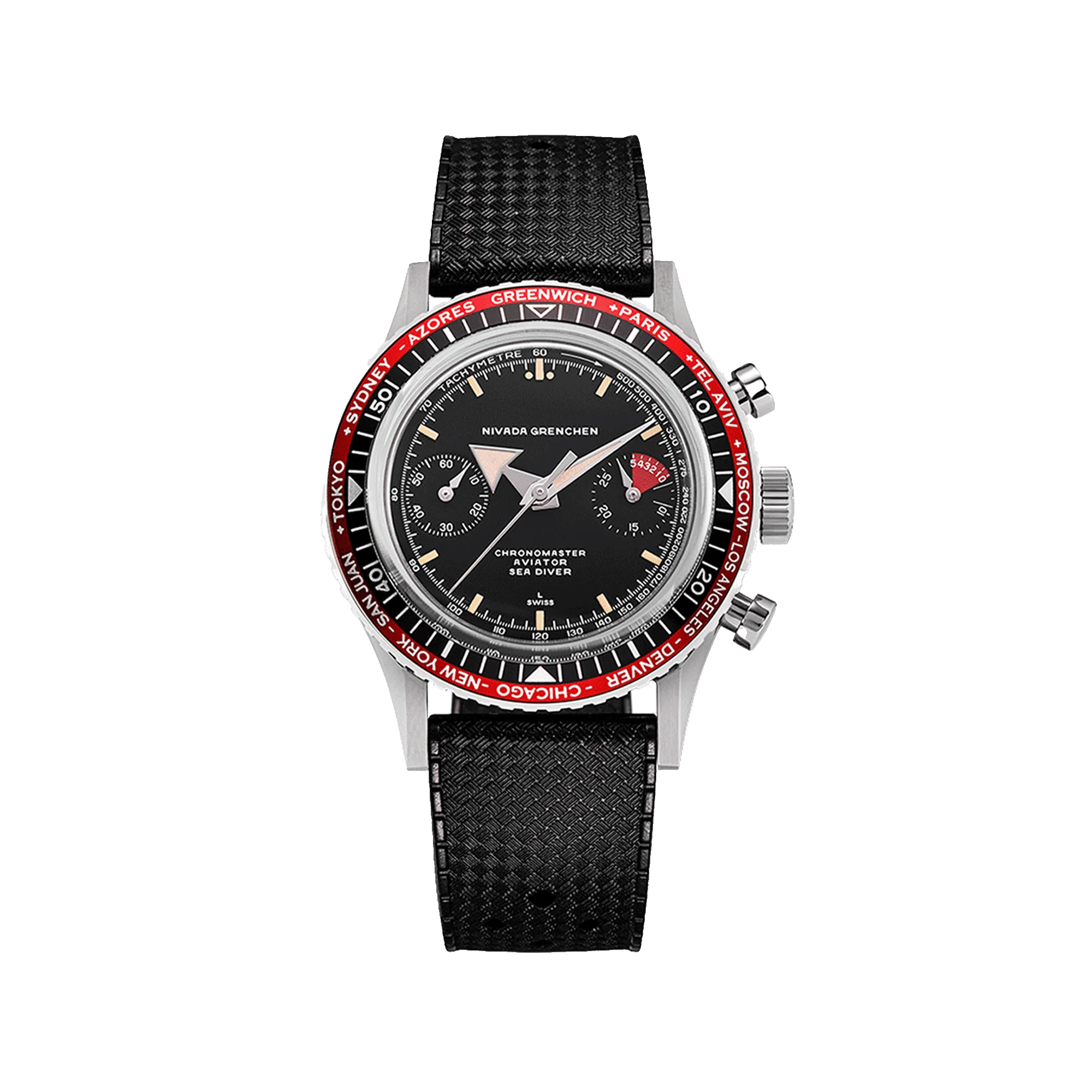 Nivada Grenchen Chronomaster Broad Arrow - Inter Bezel