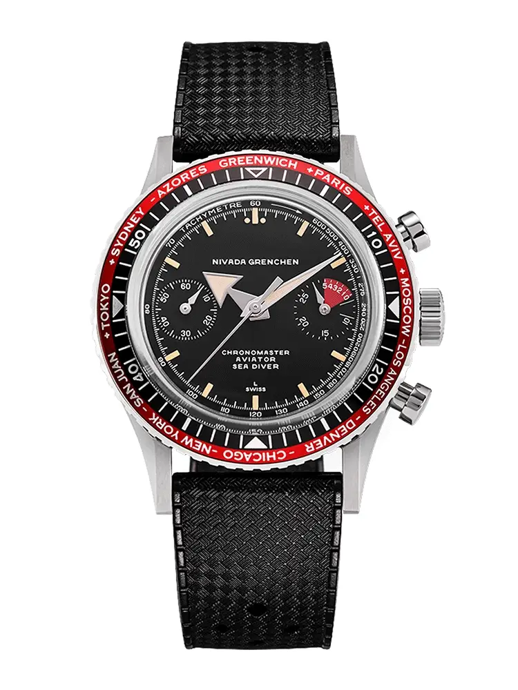 Nivada Grenchen Chronomaster Broad Arrow - Inter Bezel - Image 2