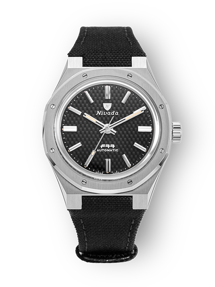 Nivada Grenchen F77 Black No Date - Image 12