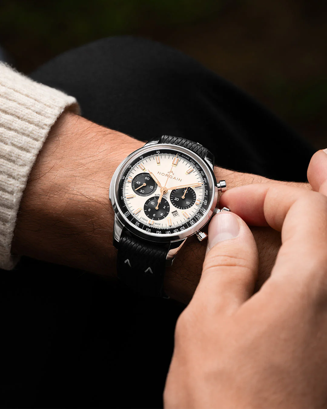 Pre-Order: NORQAIN Freedom 60 Chrono 43mm Off White Limited Edition - Image 5