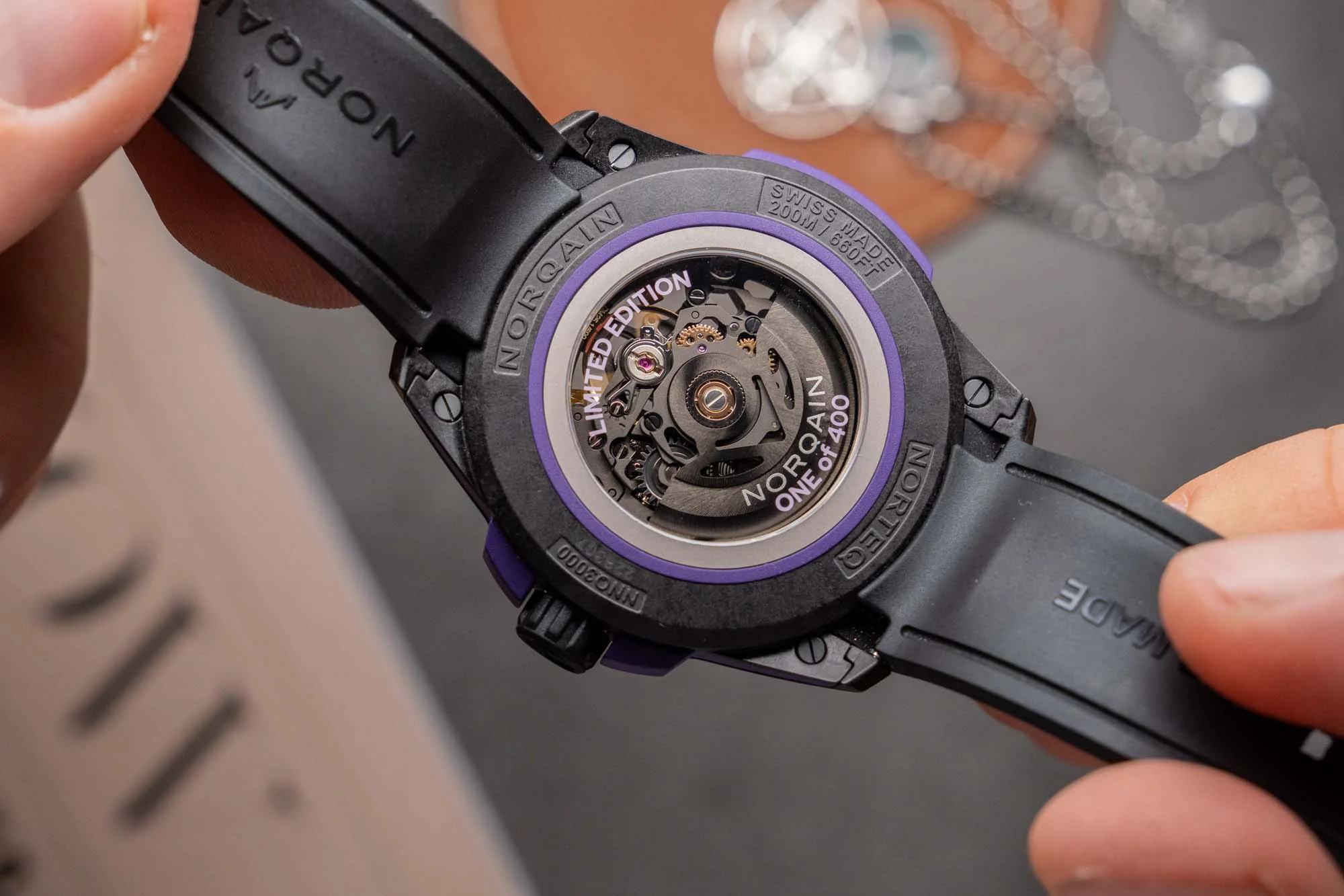 NORQAIN Wild ONE Skeleton 42mm Purple - Limited Edition - Image 4