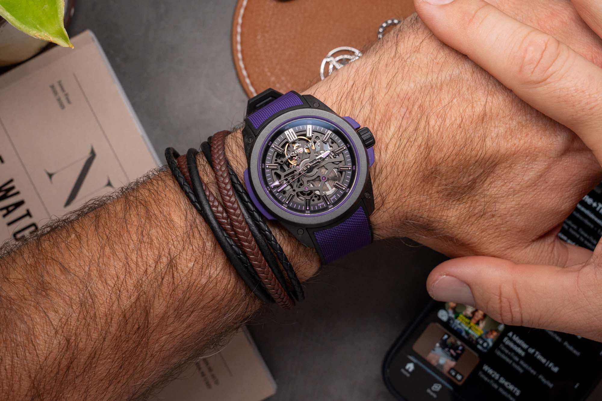NORQAIN Wild ONE Skeleton 42mm Purple - Limited Edition - Image 5