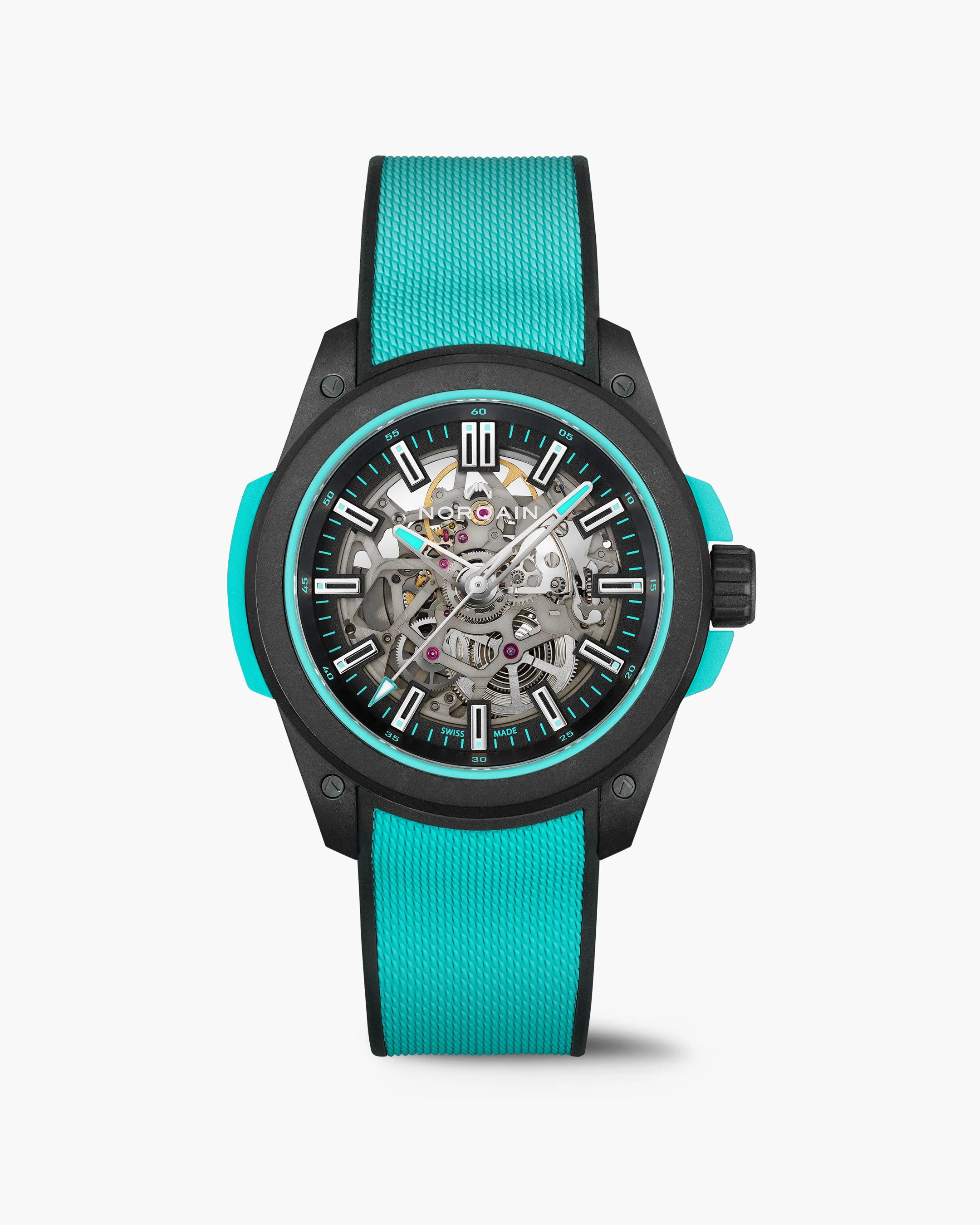NORQAIN Wild ONE Skeleton 42mm - Turquoise - Image 9