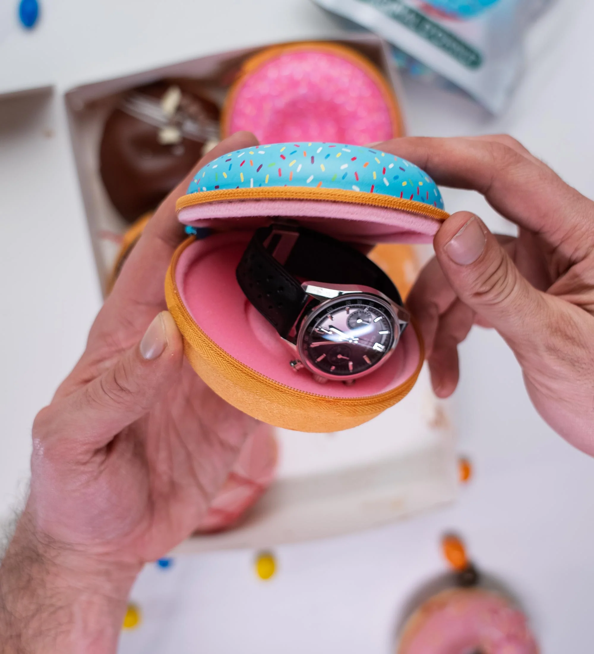 Cased in Time x Time+Tide Watches Strawberry D’ohnut Watch Case - Image 4
