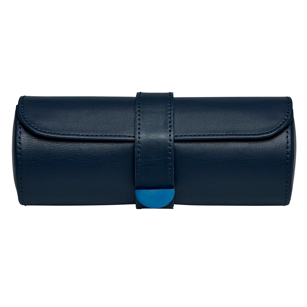 Wolf Earth Triple Watch Roll Blue - 190 Anniversary Collection