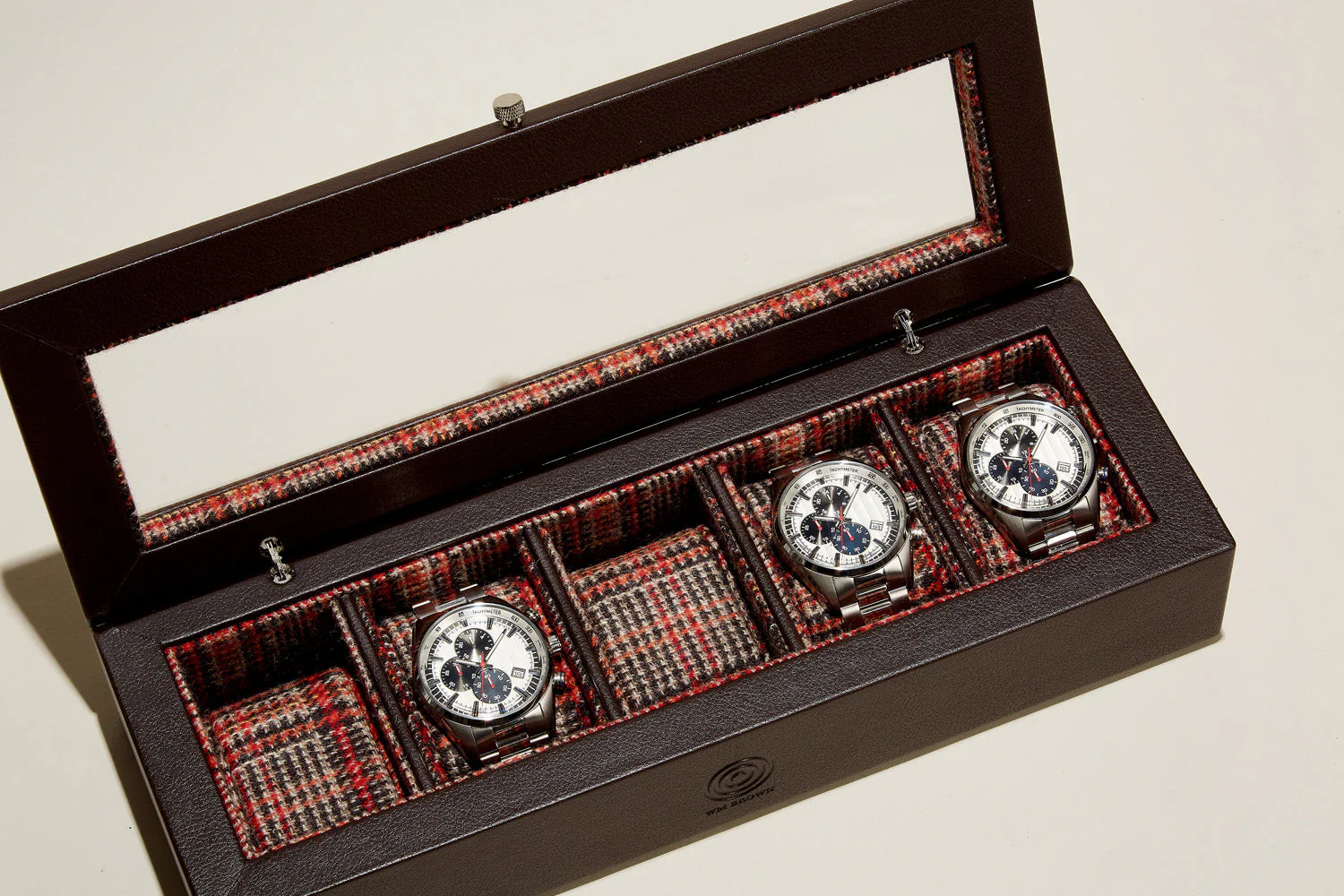 Wolf WM x WOLF 5 Piece Watch Box Brown - Image 2